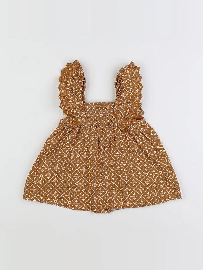 Vertbaudet - robe marron - 6 mois