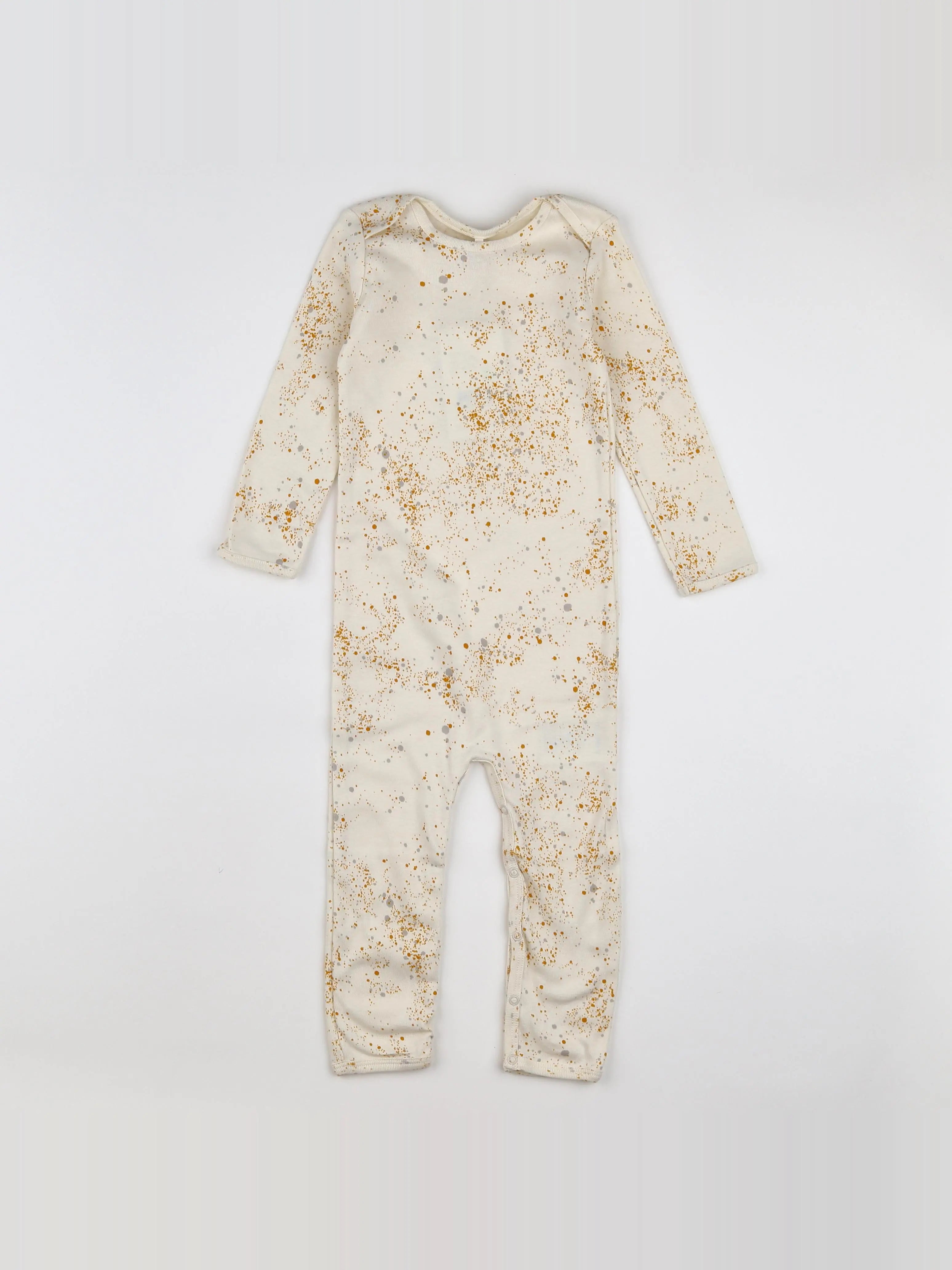 Soft Gallery - pyjama coton blanc, jaune (état neuf) - 18 mois