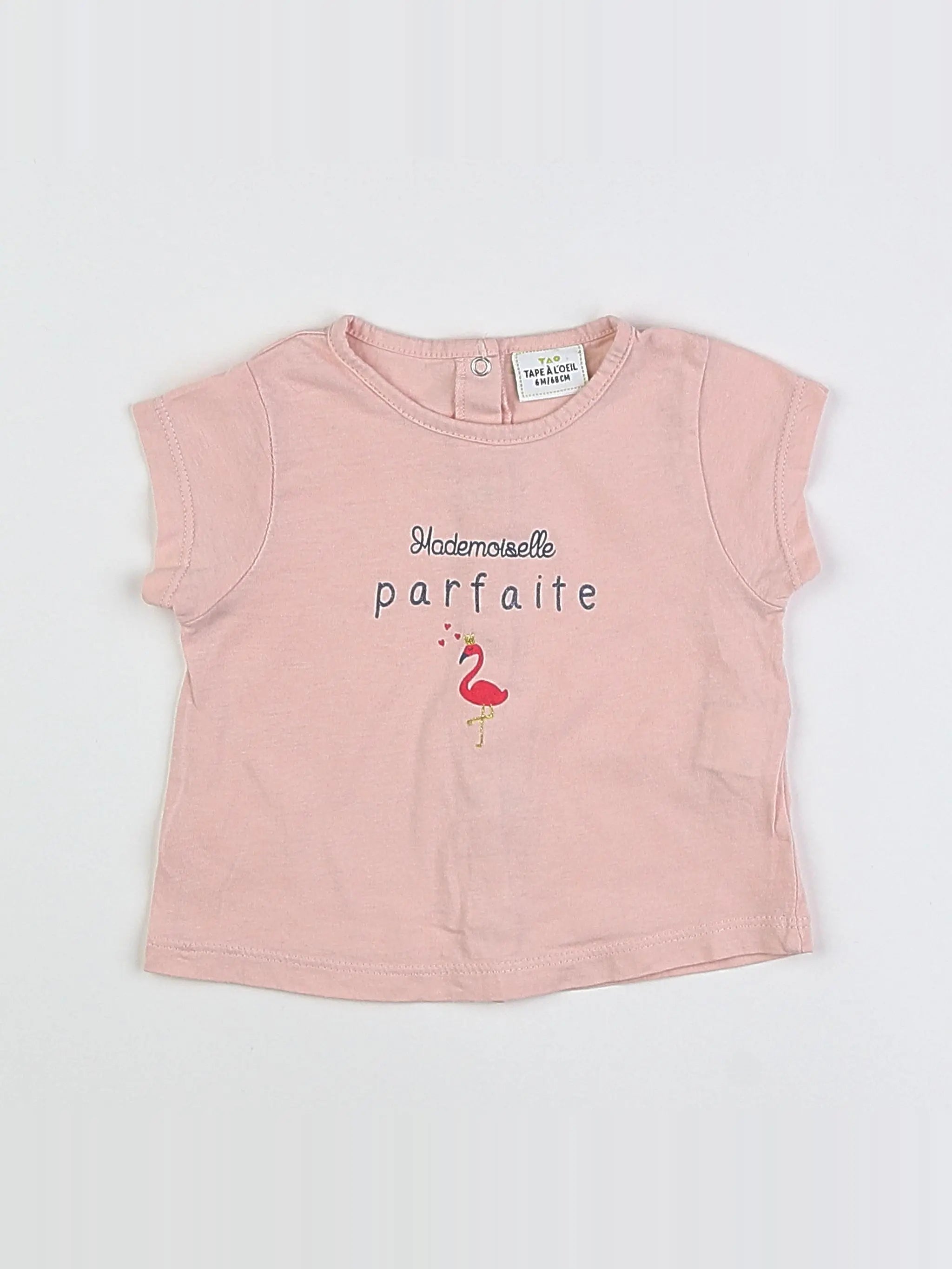 Tape à l'oeil - tee-shirt rose - 6 mois