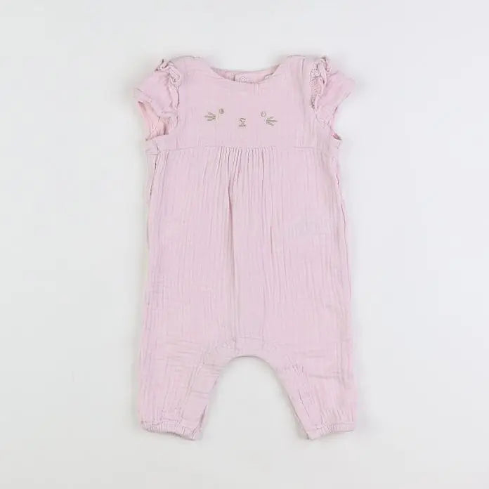 Vertbaudet - combinaison rose - 3 mois