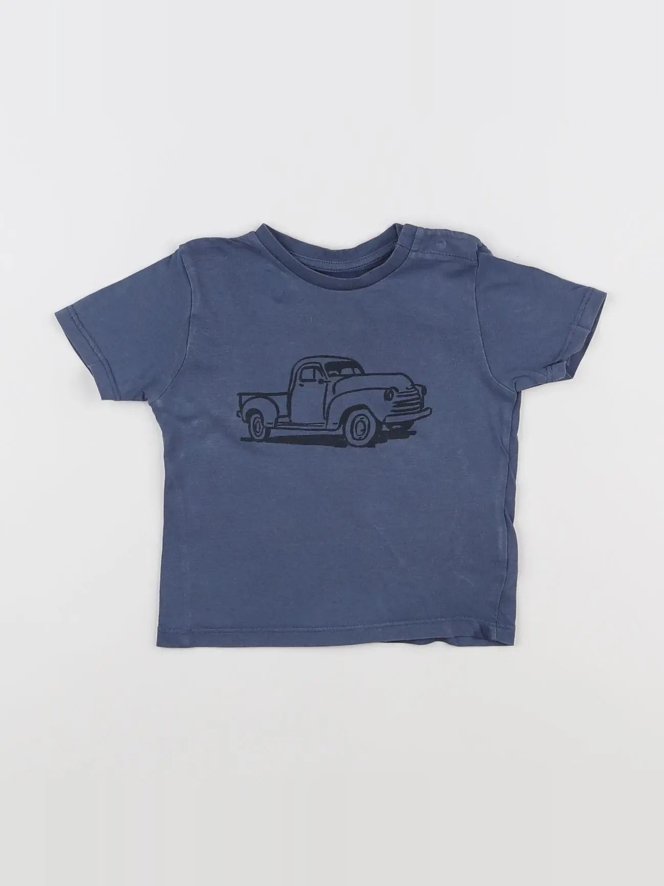 Boutchou - tee-shirt bleu - 12 mois
