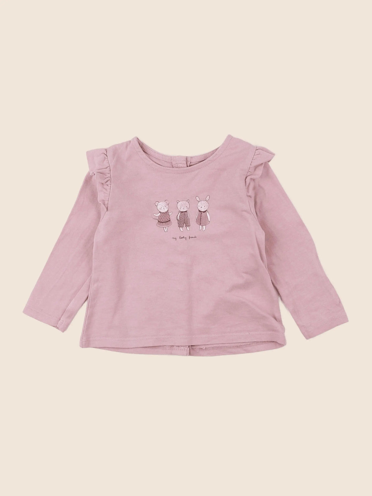 Vertbaudet - tee-shirt rose - 9 mois