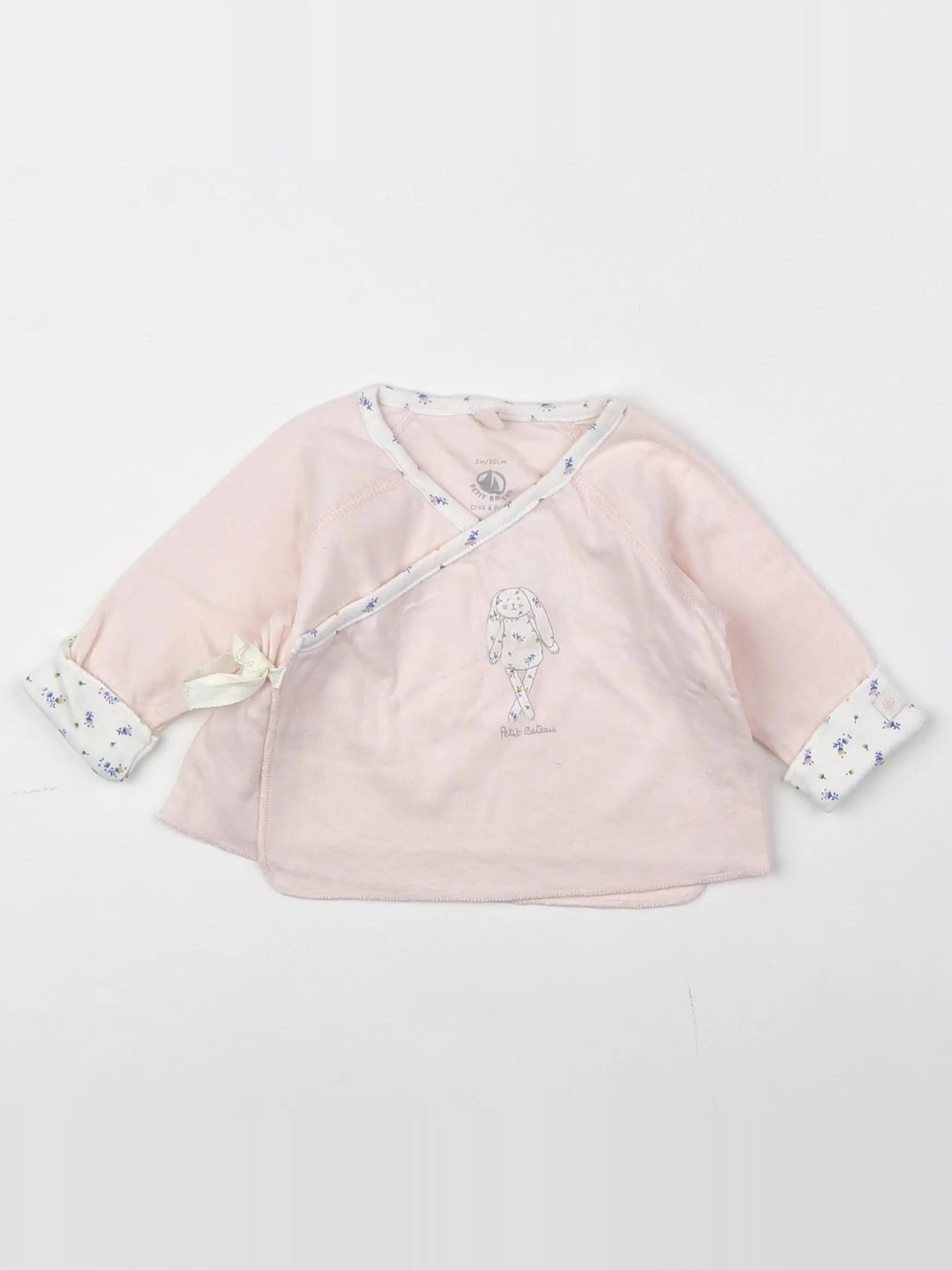 Petit Bateau - gilet rose - 3 mois