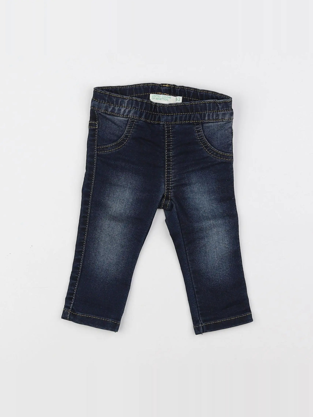 Benetton - jegging bleu - 6 mois