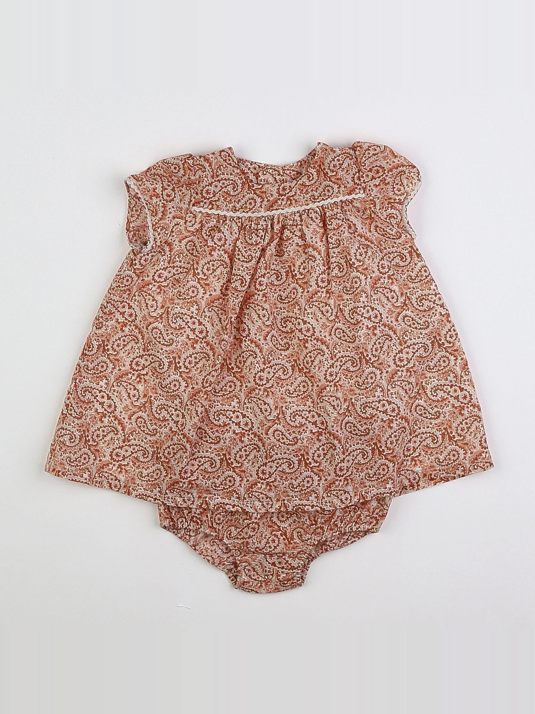 Boutchou - robe orange - 3 mois