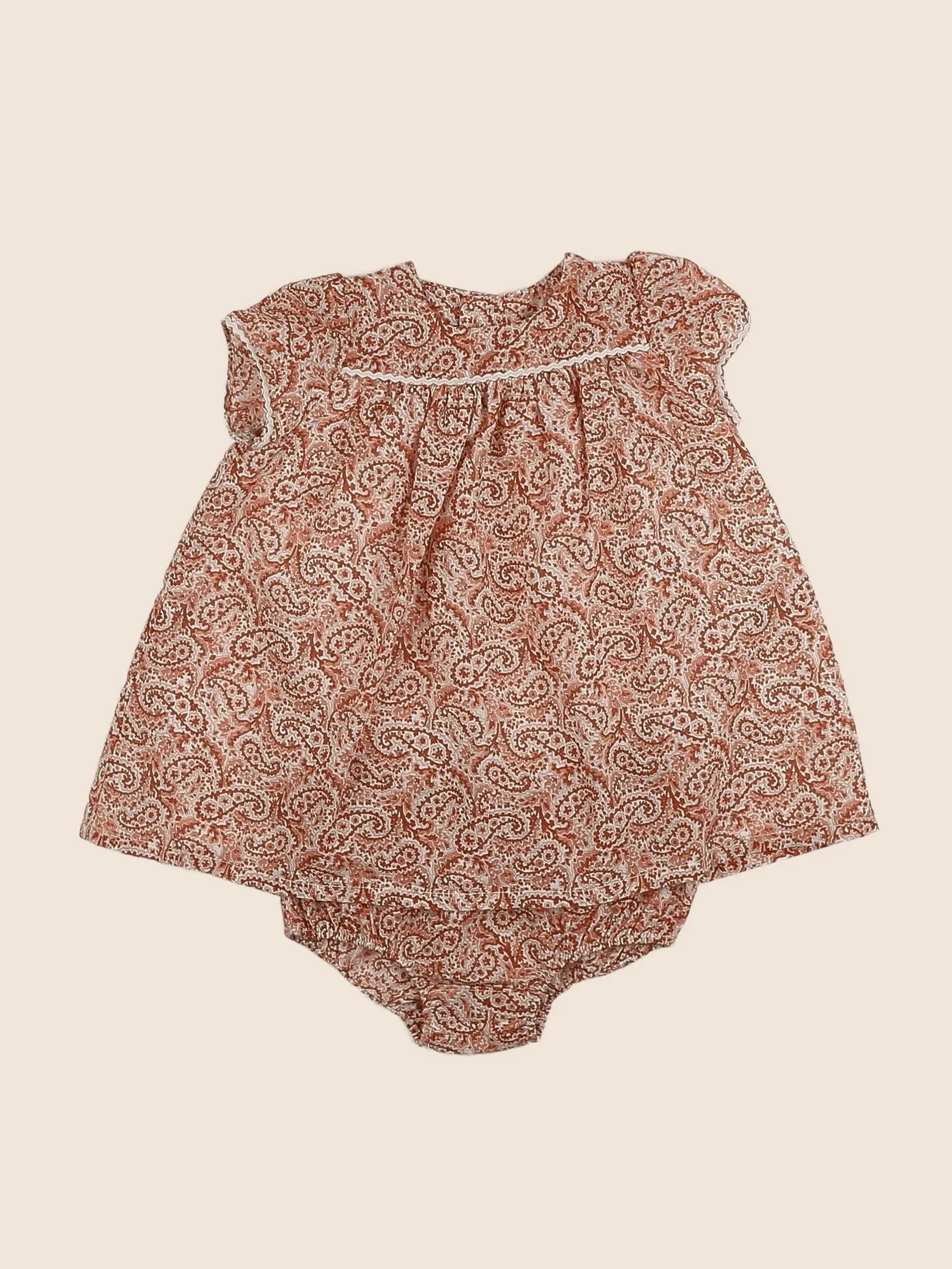 Boutchou - robe orange - 3 mois