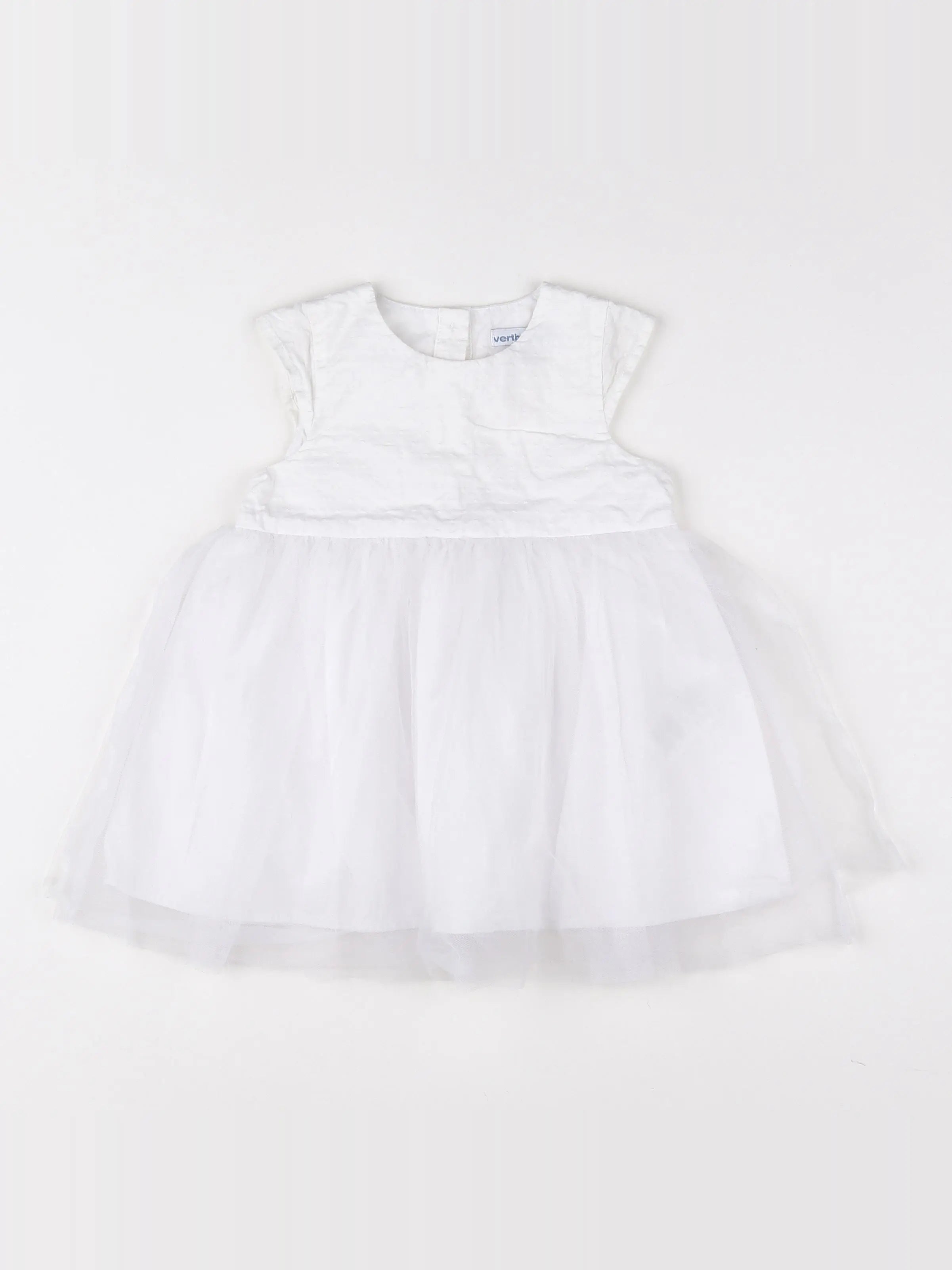 Vertbaudet - robe blanc - 12 mois