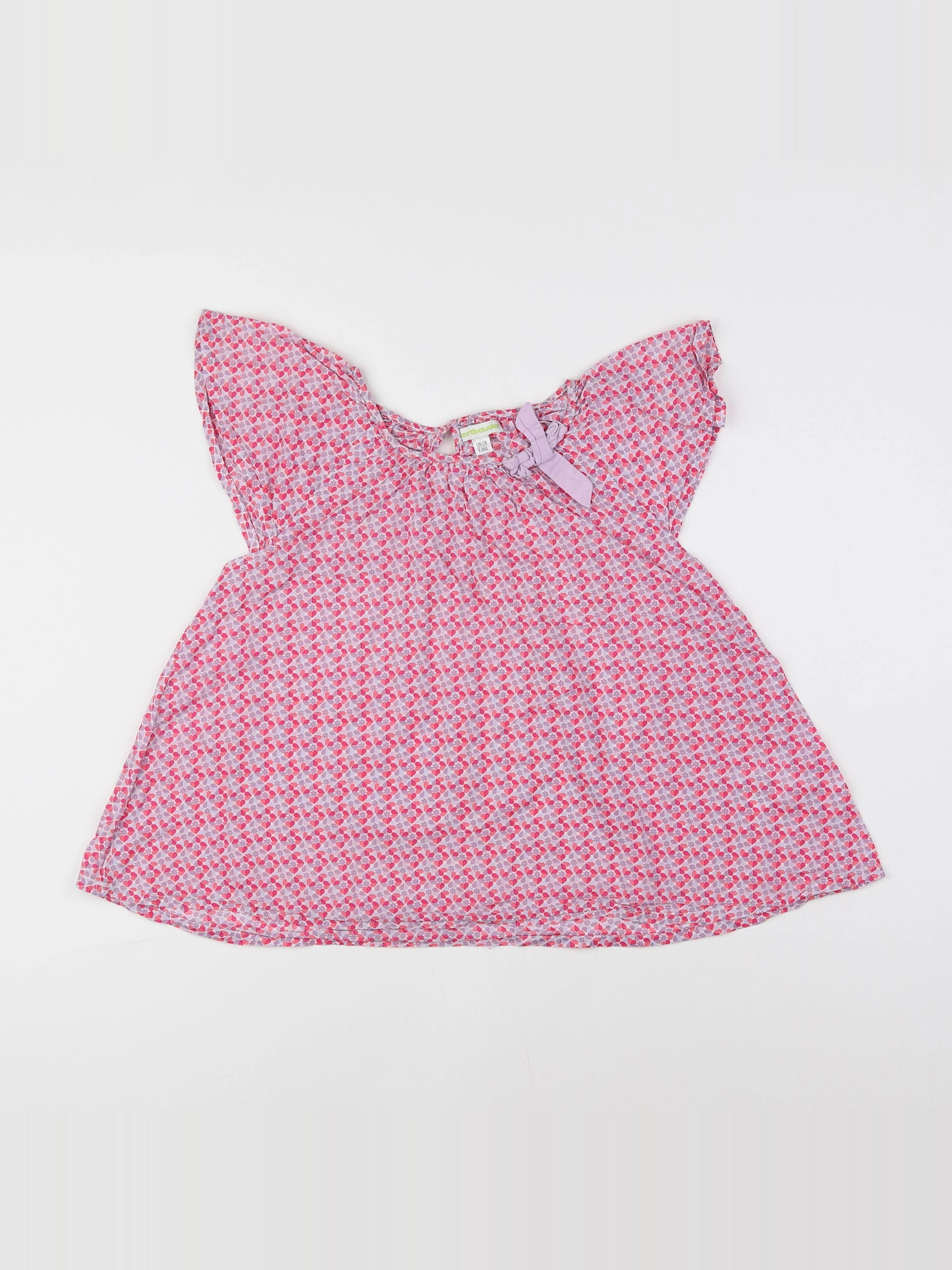 Vertbaudet - blouse rose, violet - 8 ans