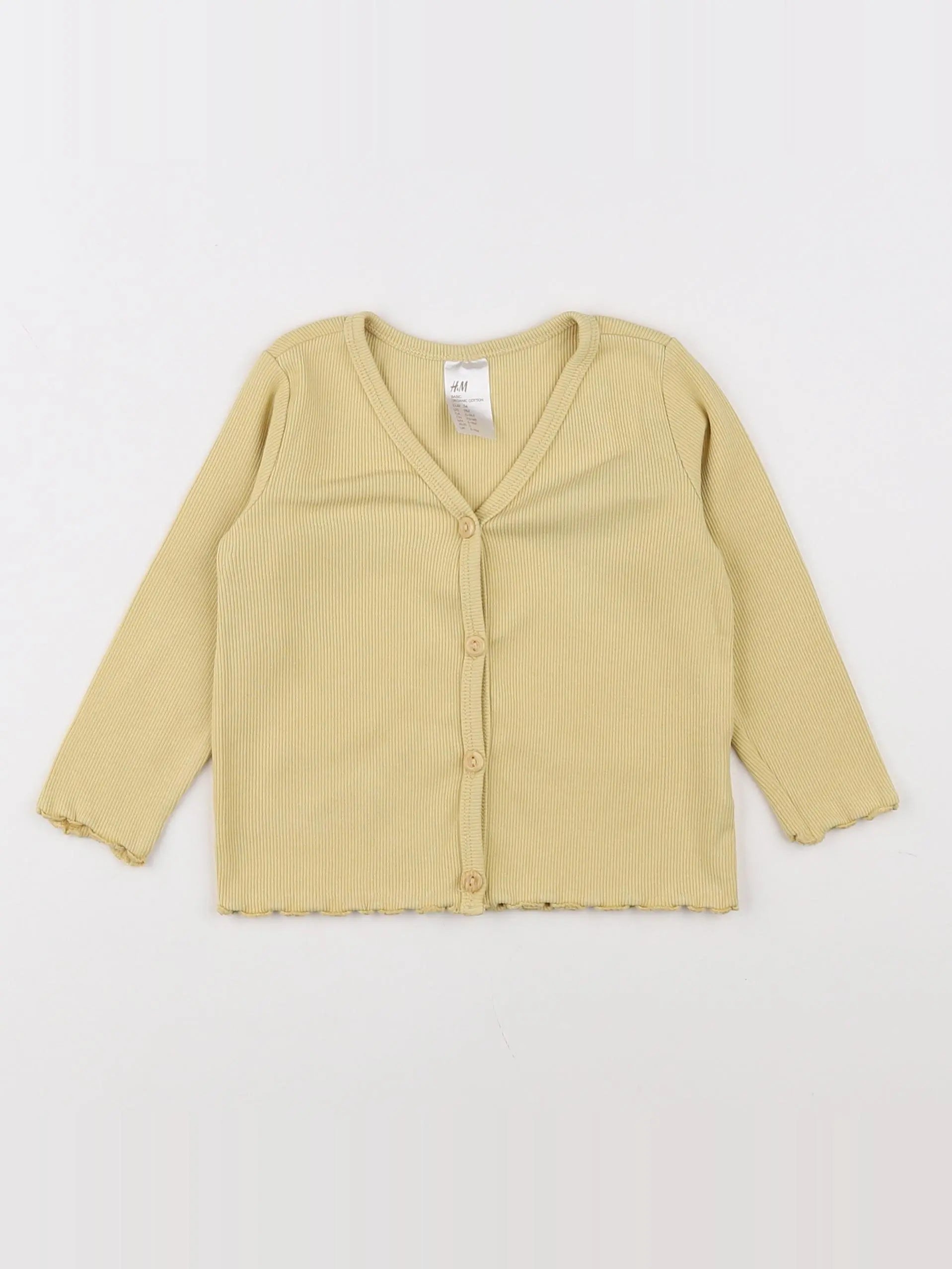 H&M - tee-shirt jaune - 9 mois