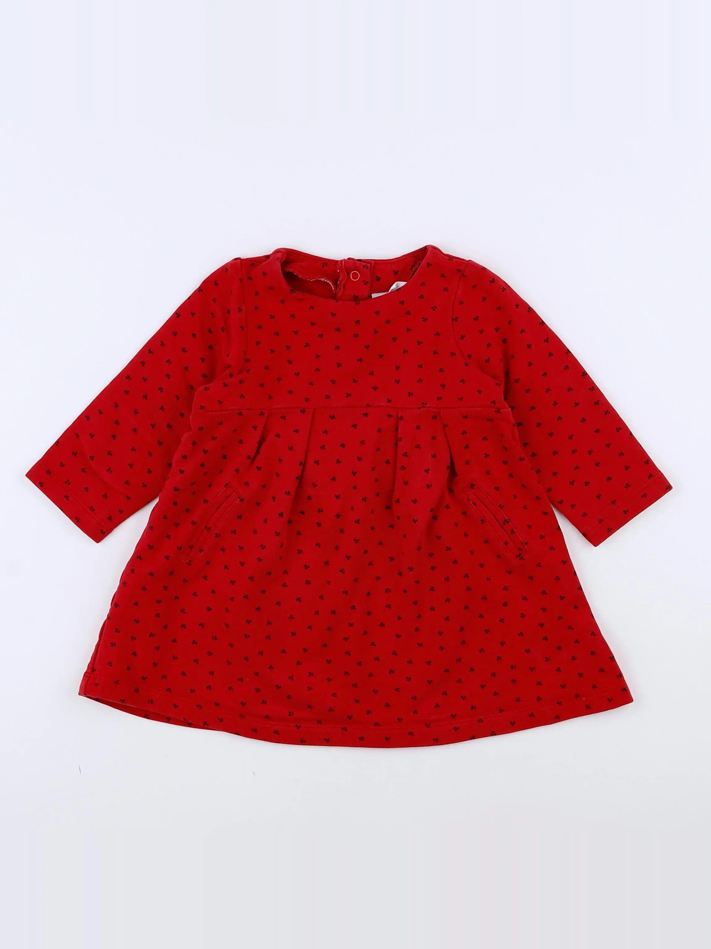 Natalys - robe rouge - 12 mois