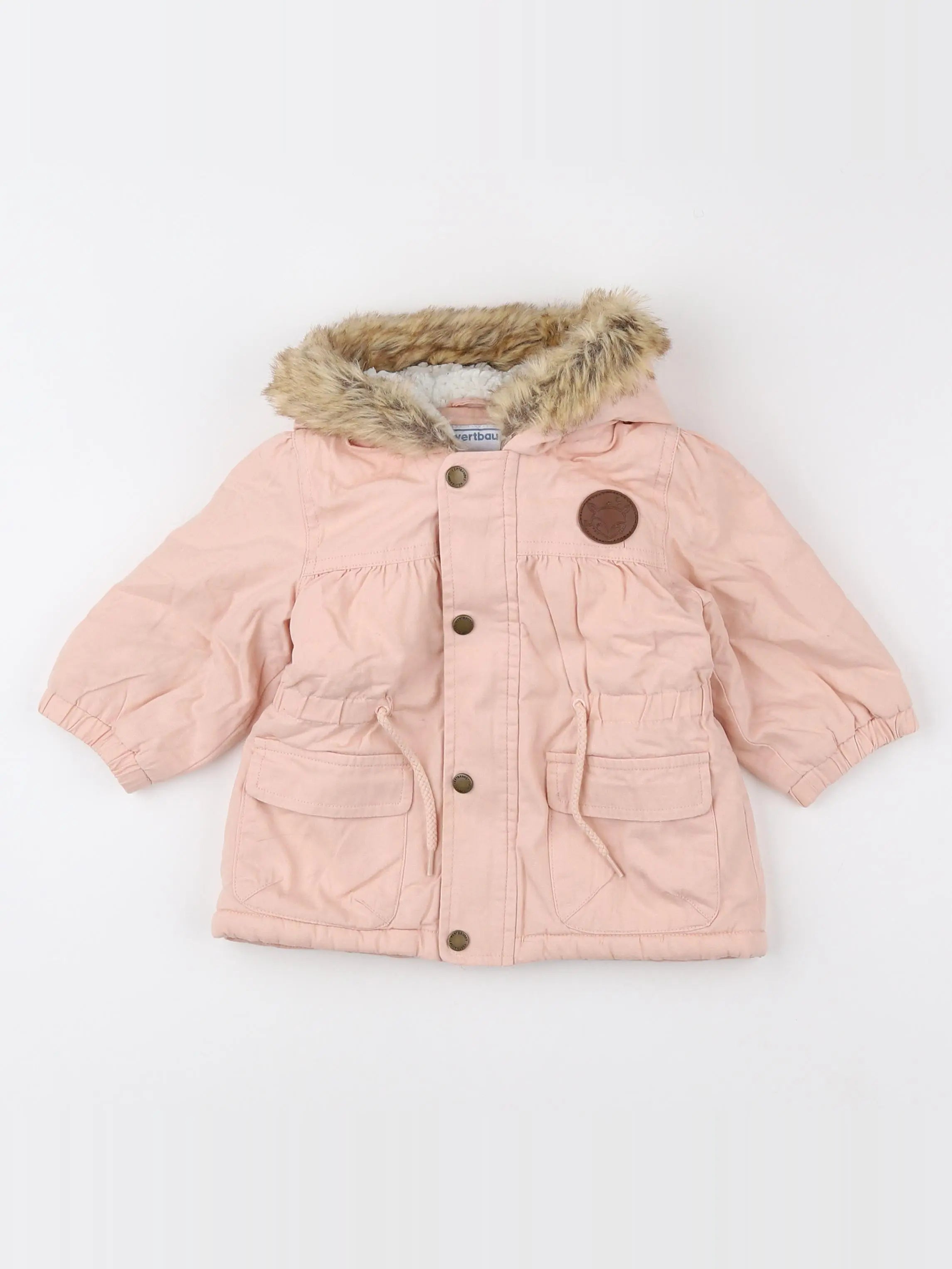 Vertbaudet - parka rose - 9 mois