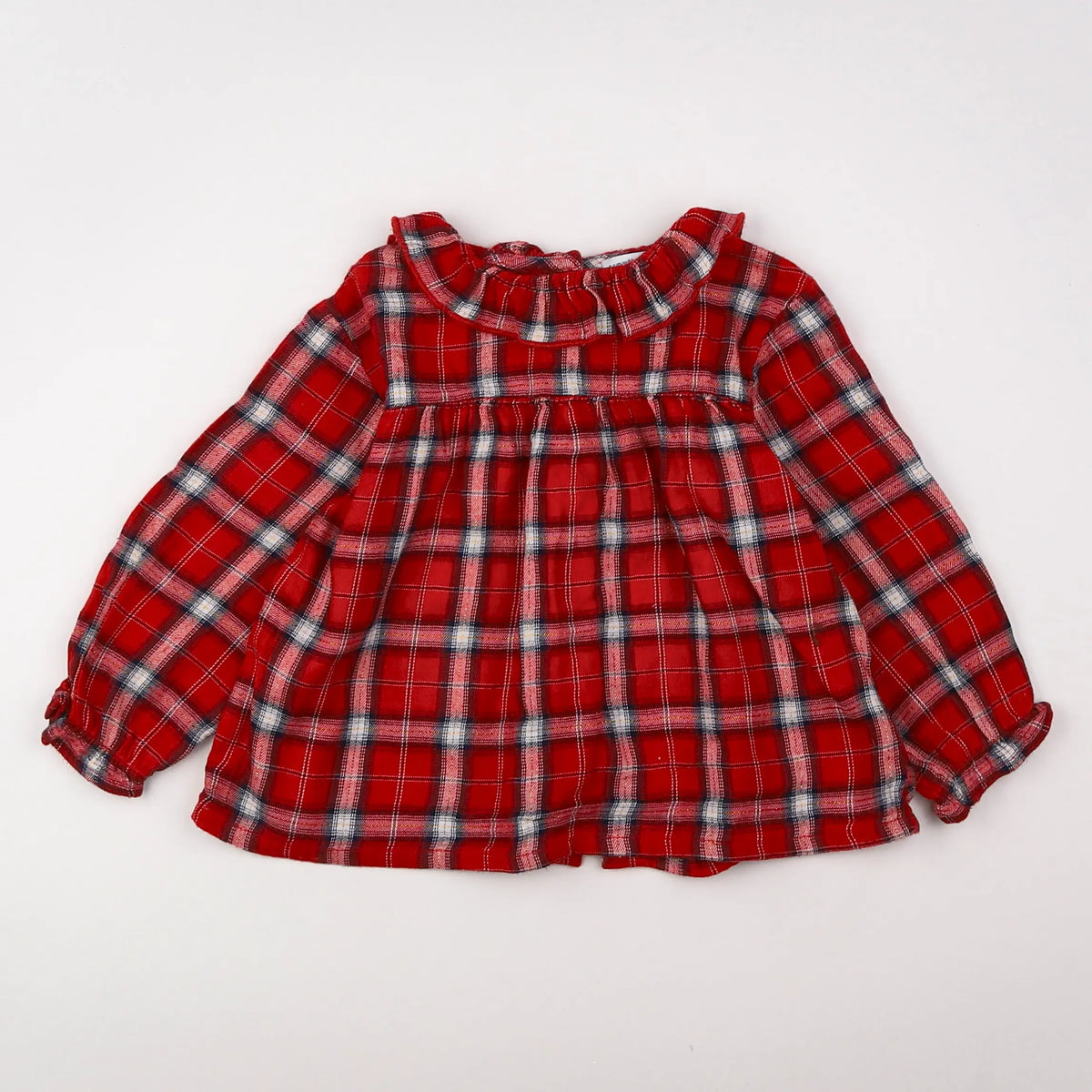 Vertbaudet - blouse rouge, or - 12 mois