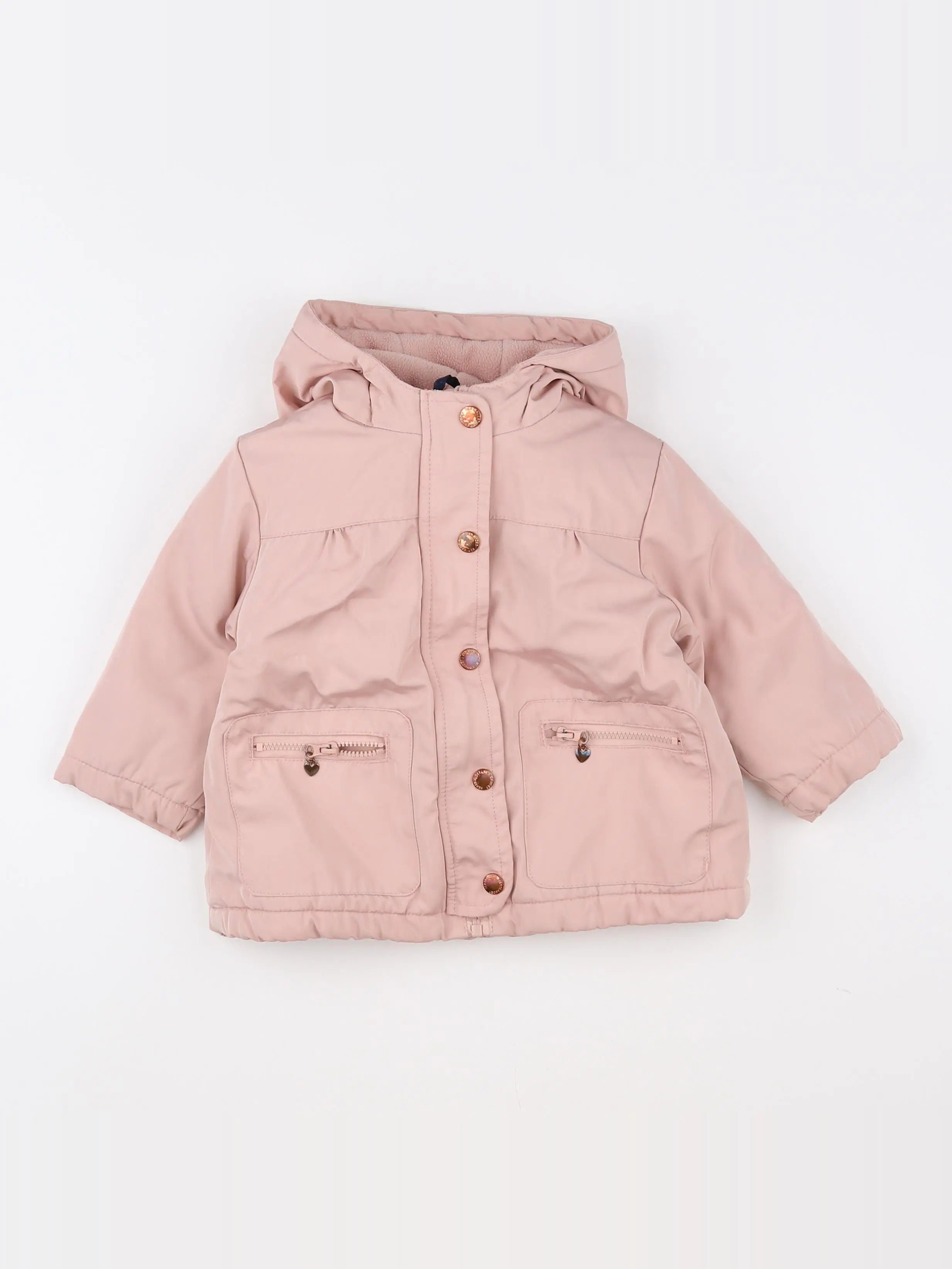 Vertbaudet - parka rose - 12 mois