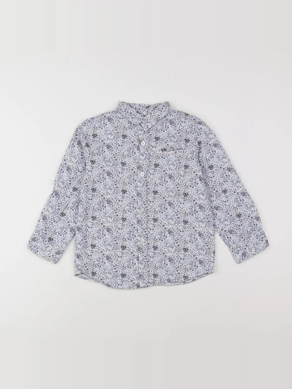 Vertbaudet - chemise blanc, bleu - 4 ans