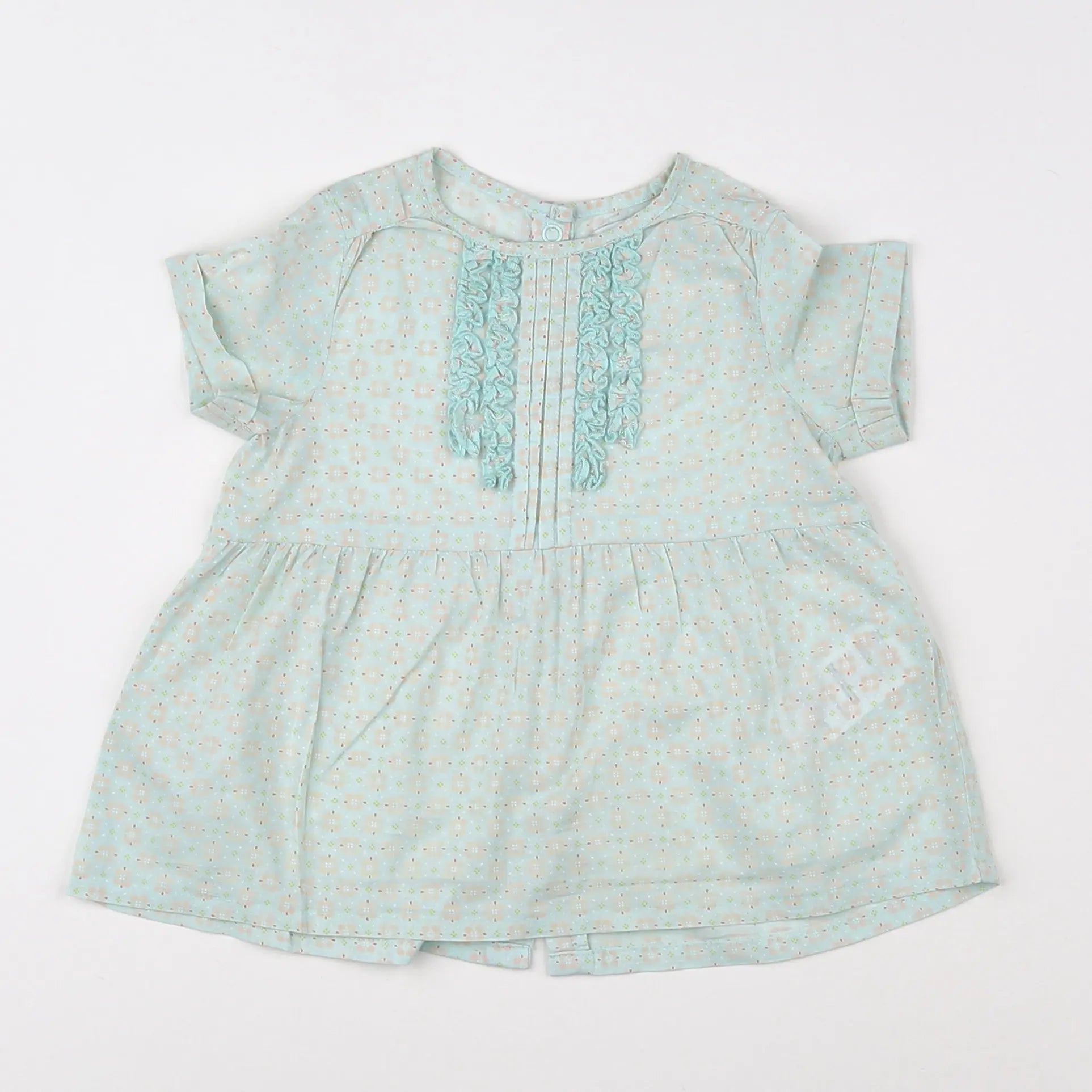 Vertbaudet - blouse bleu - 12 mois
