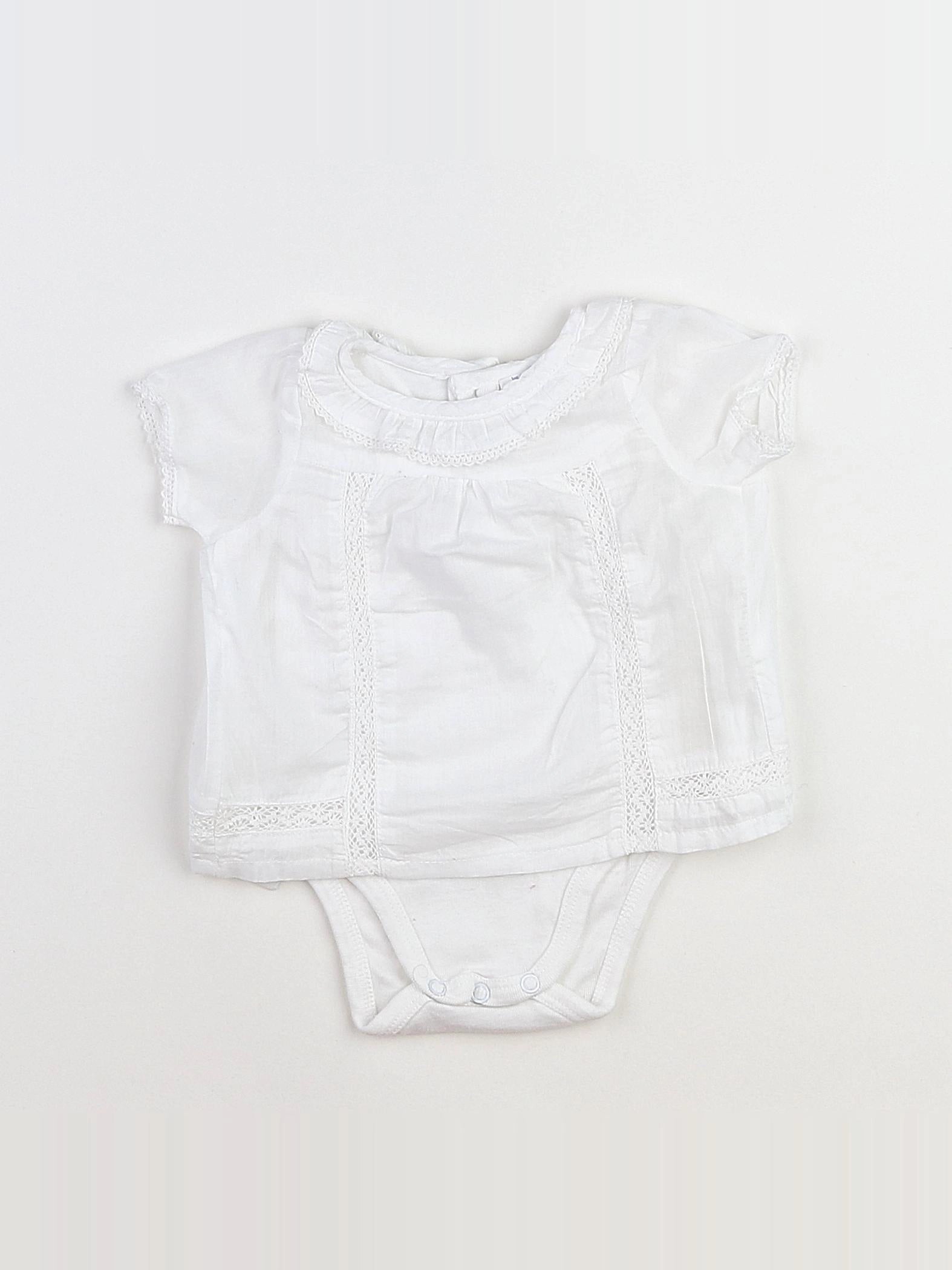 Boutchou - body vetement blanc - 3 mois