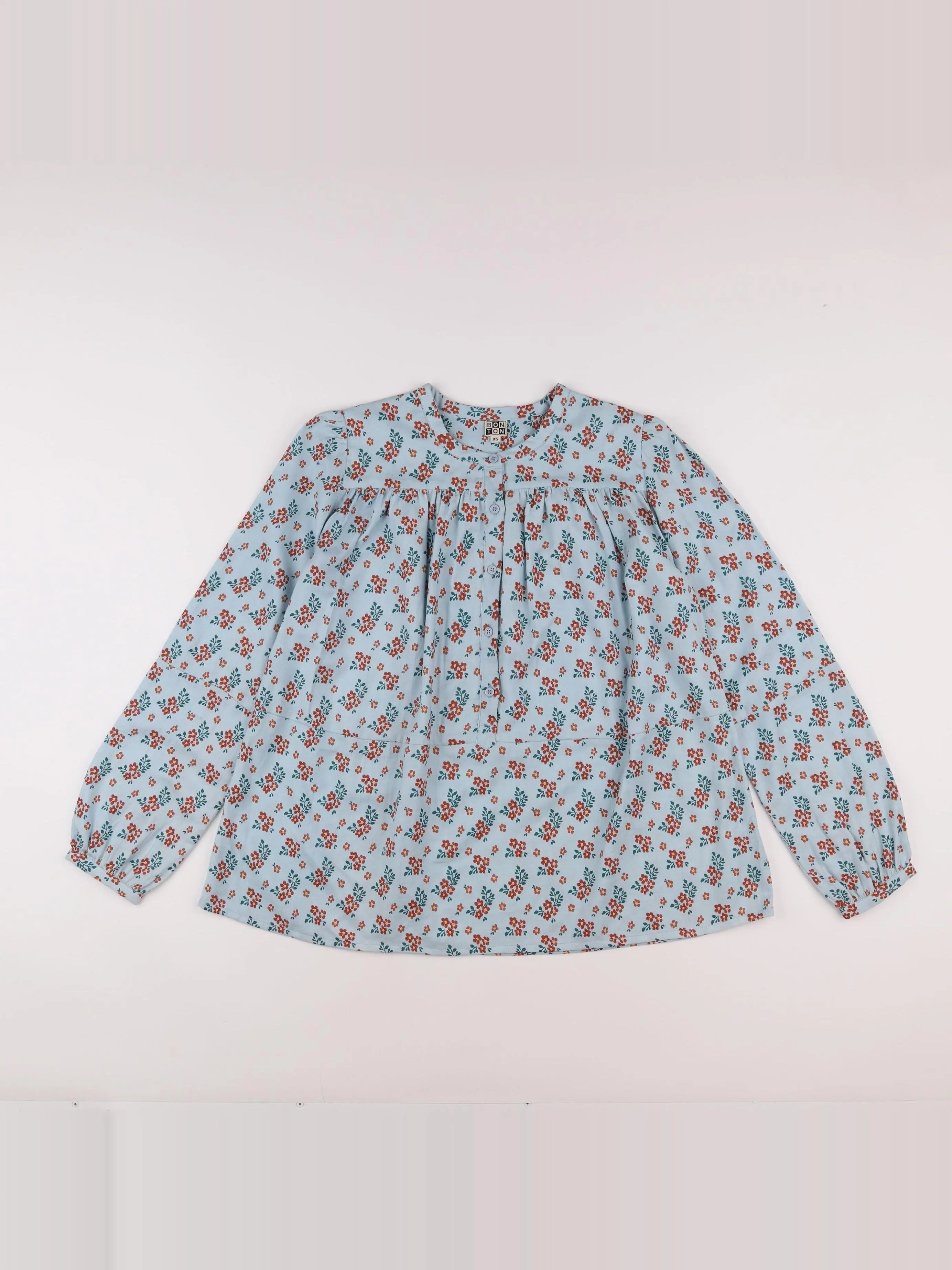 Bonton - blouse bleu - 14 ans