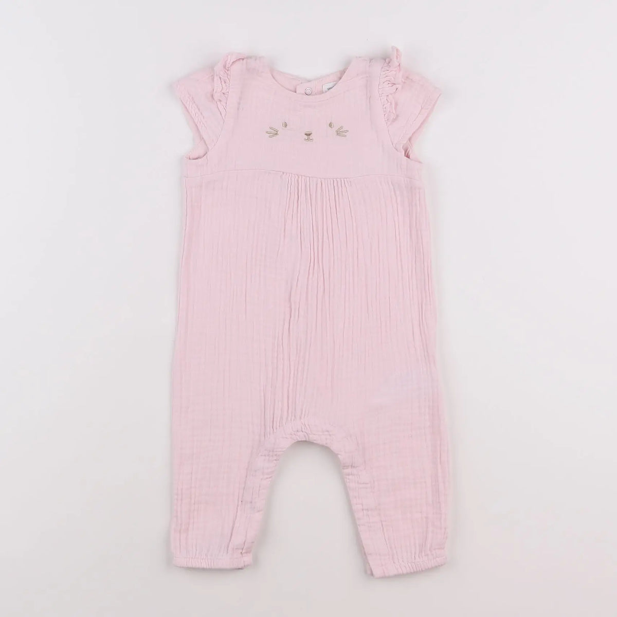 Vertbaudet - combinaison rose - 6 mois