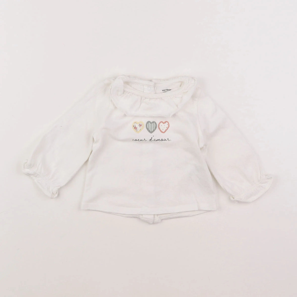 Vertbaudet - blouse blanc - 12 mois