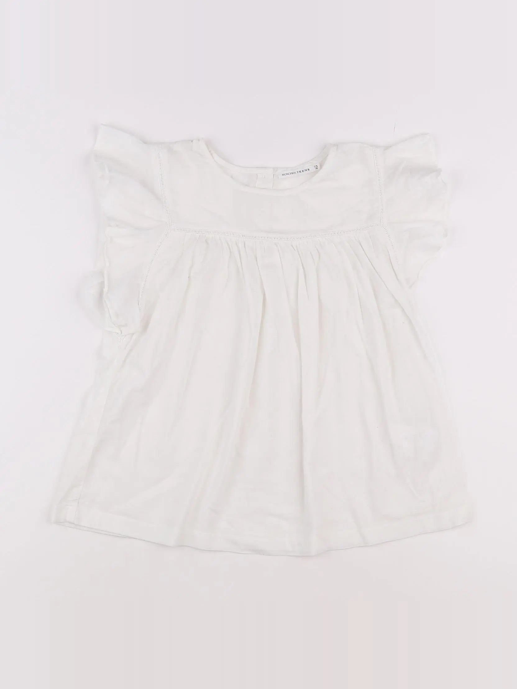 Monoprix - blouse blanc - 12 ans