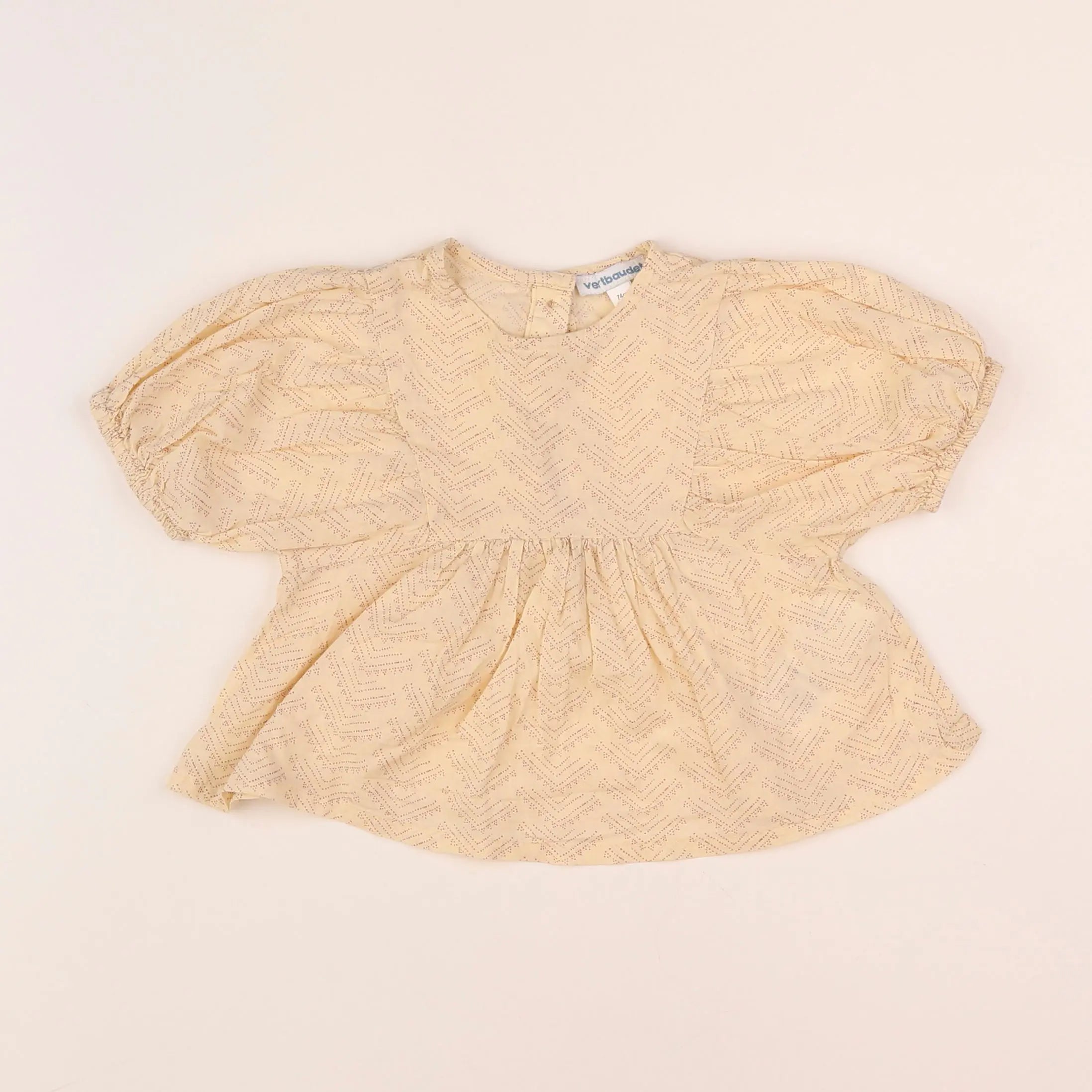 Vertbaudet - blouse beige - 12 mois