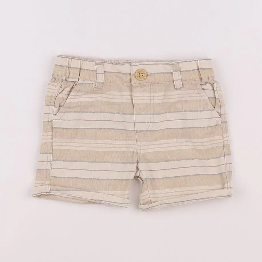 Vertbaudet - short beige - 6 mois