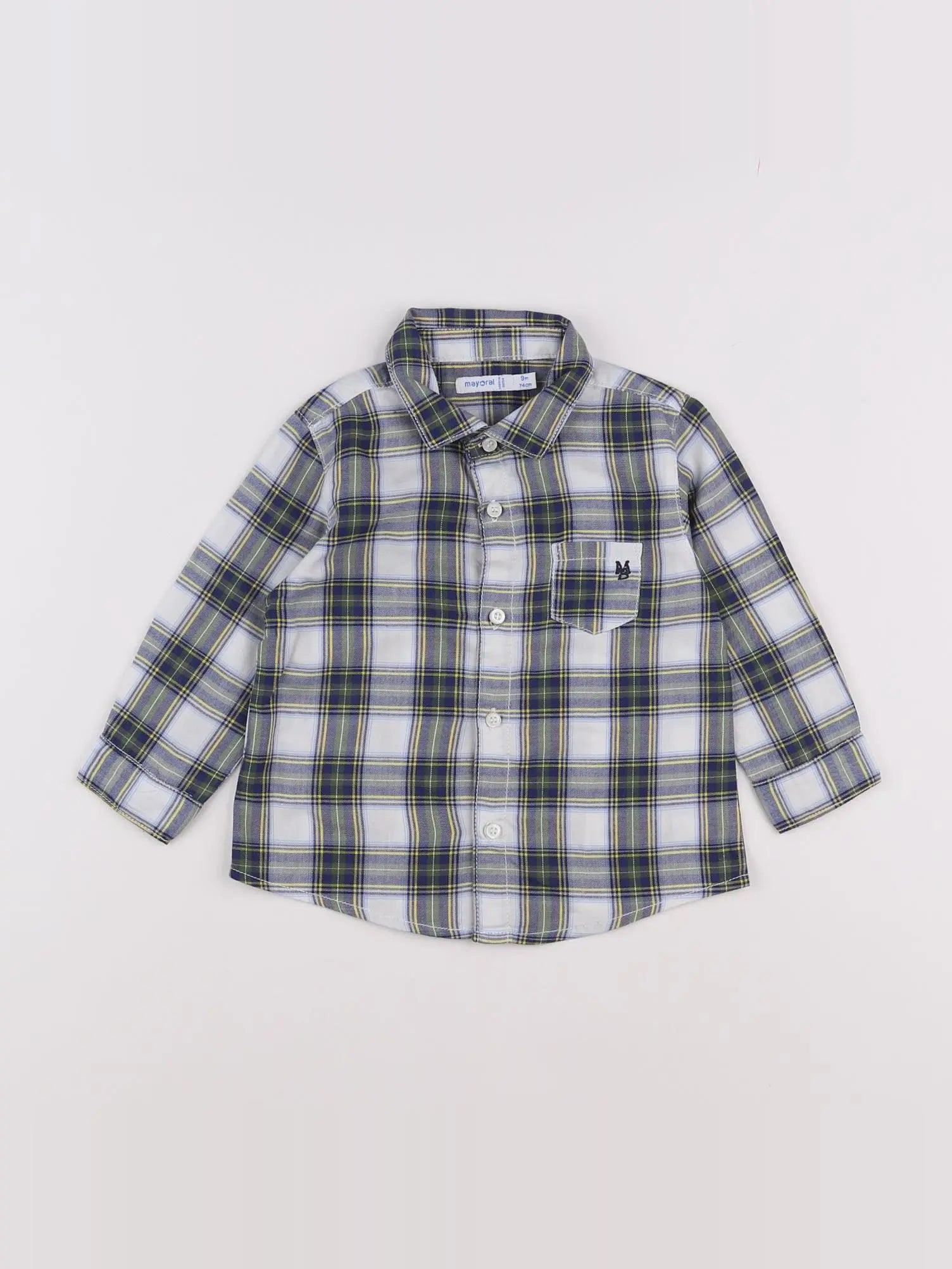 Mayoral - chemise multicolore - 9 mois