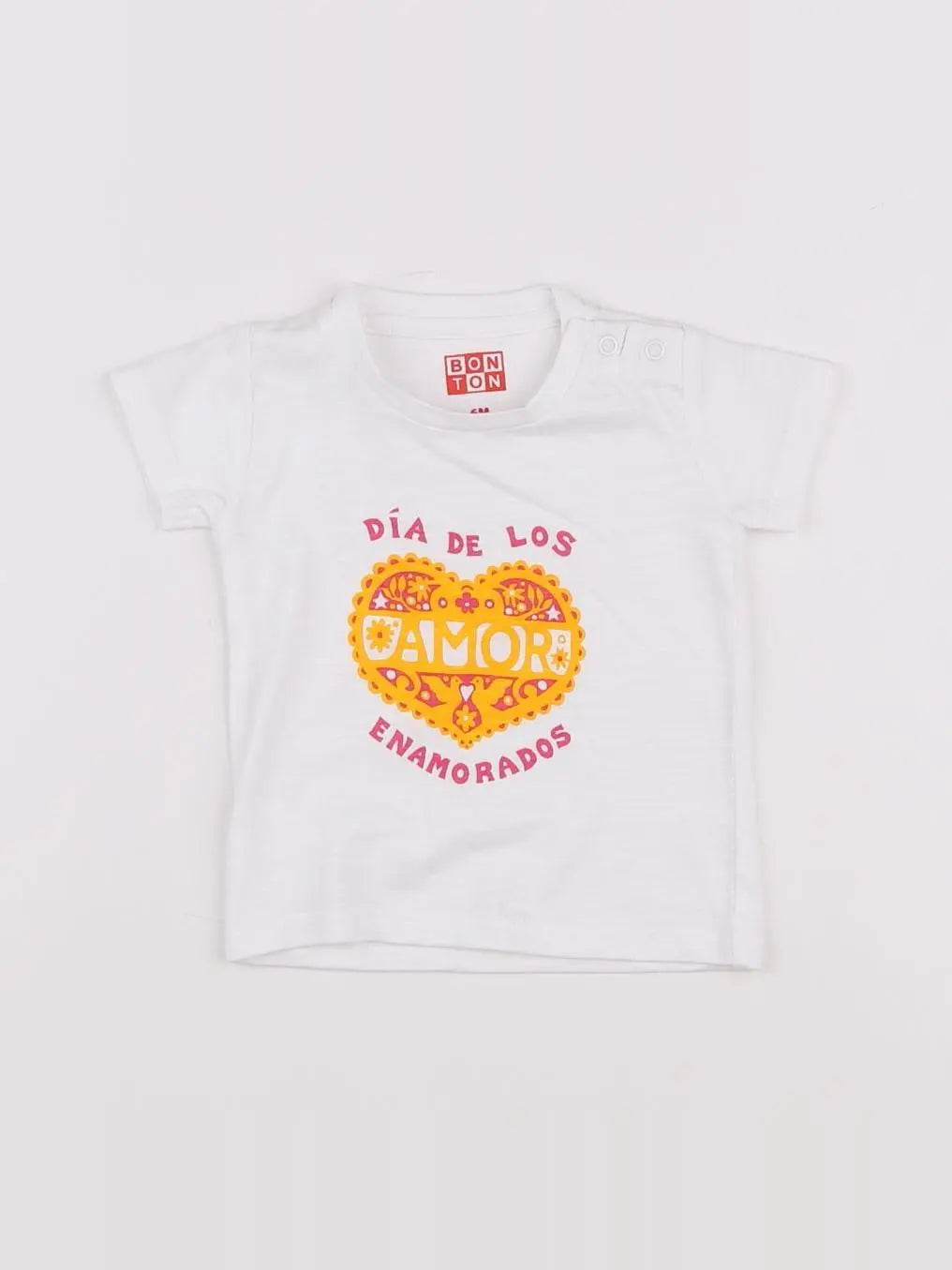 Bonton - tee-shirt blanc - 6 mois