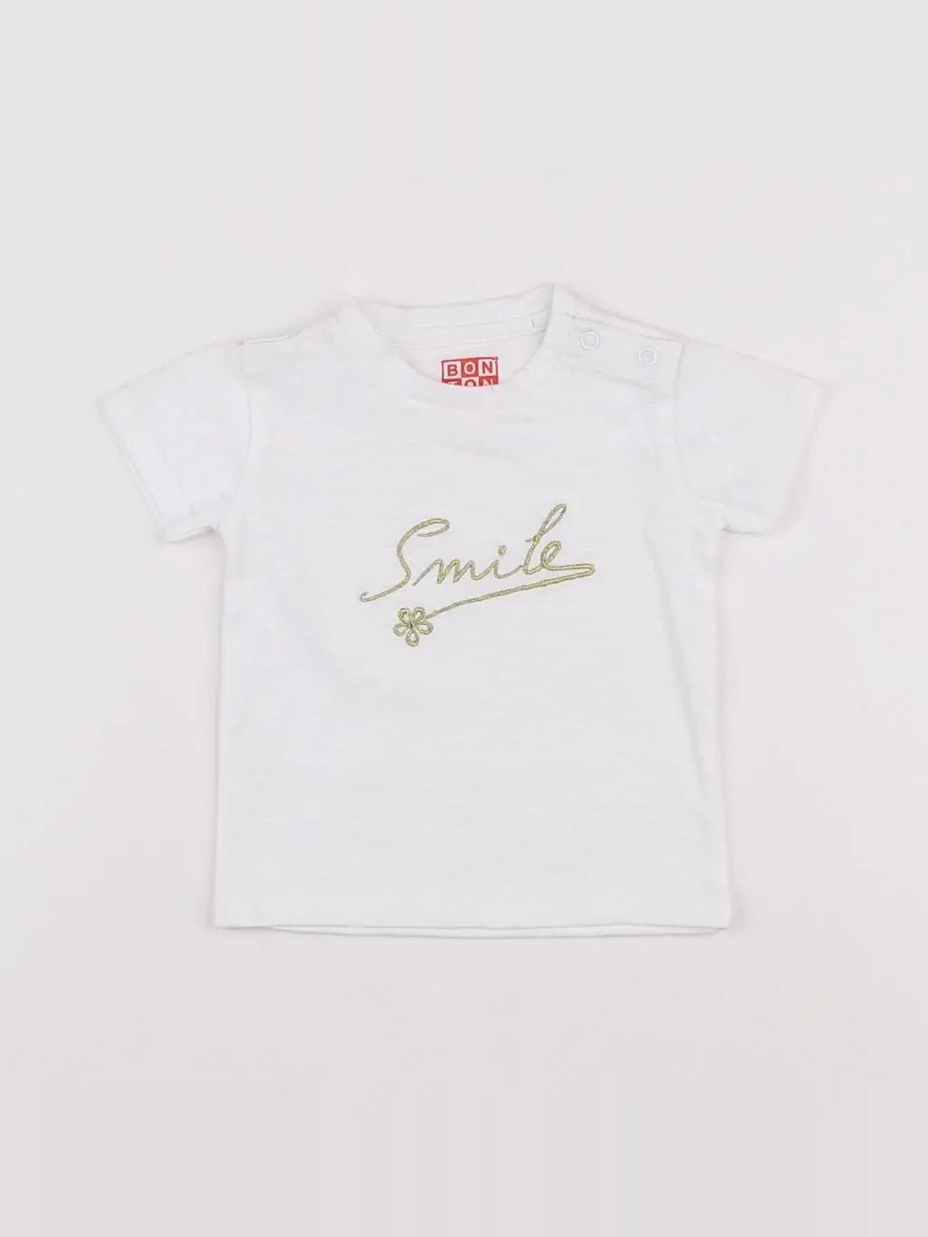 Bonton - tee-shirt blanc - 6 mois