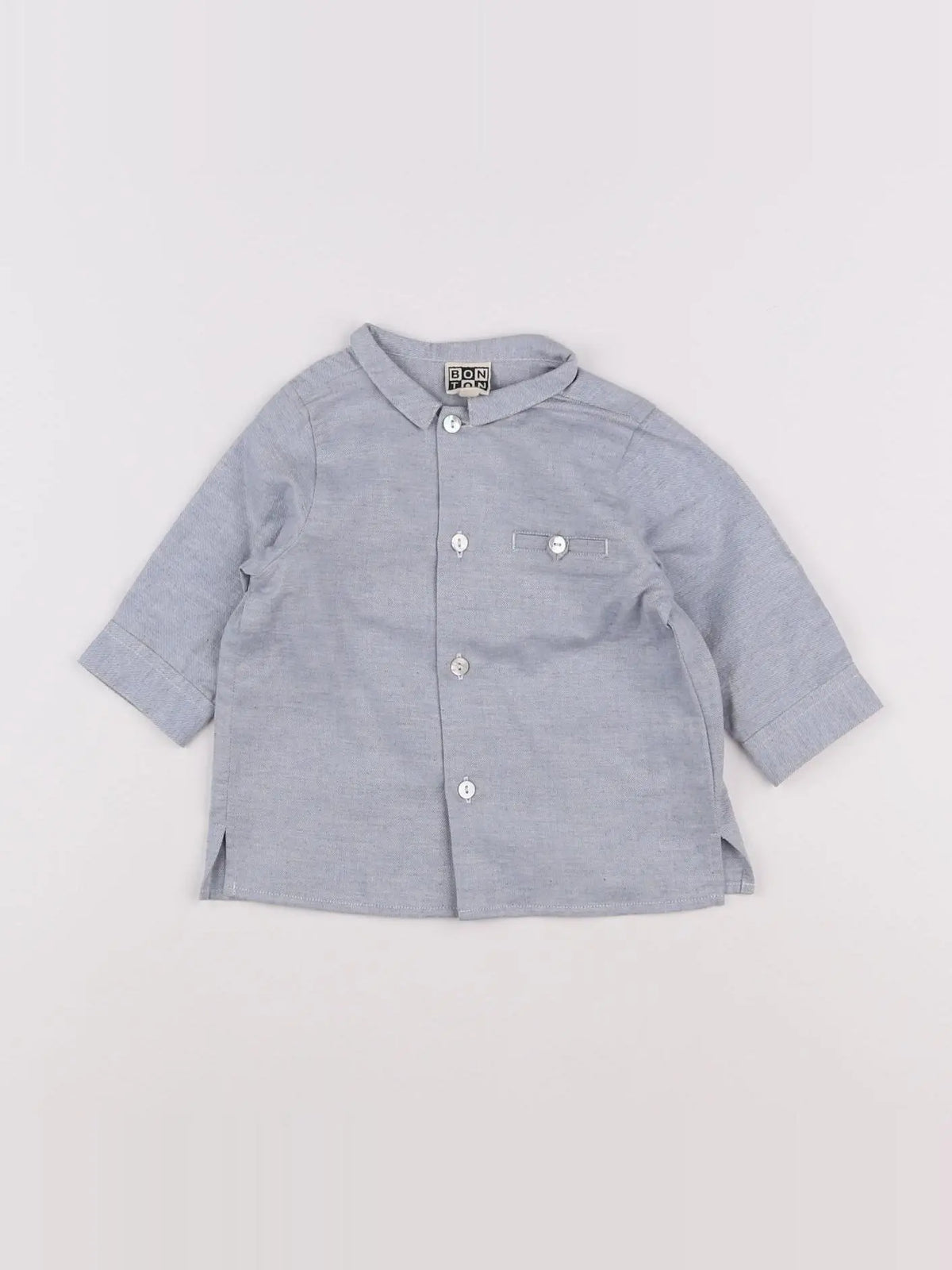 Bonton - chemise bleu - 6 mois