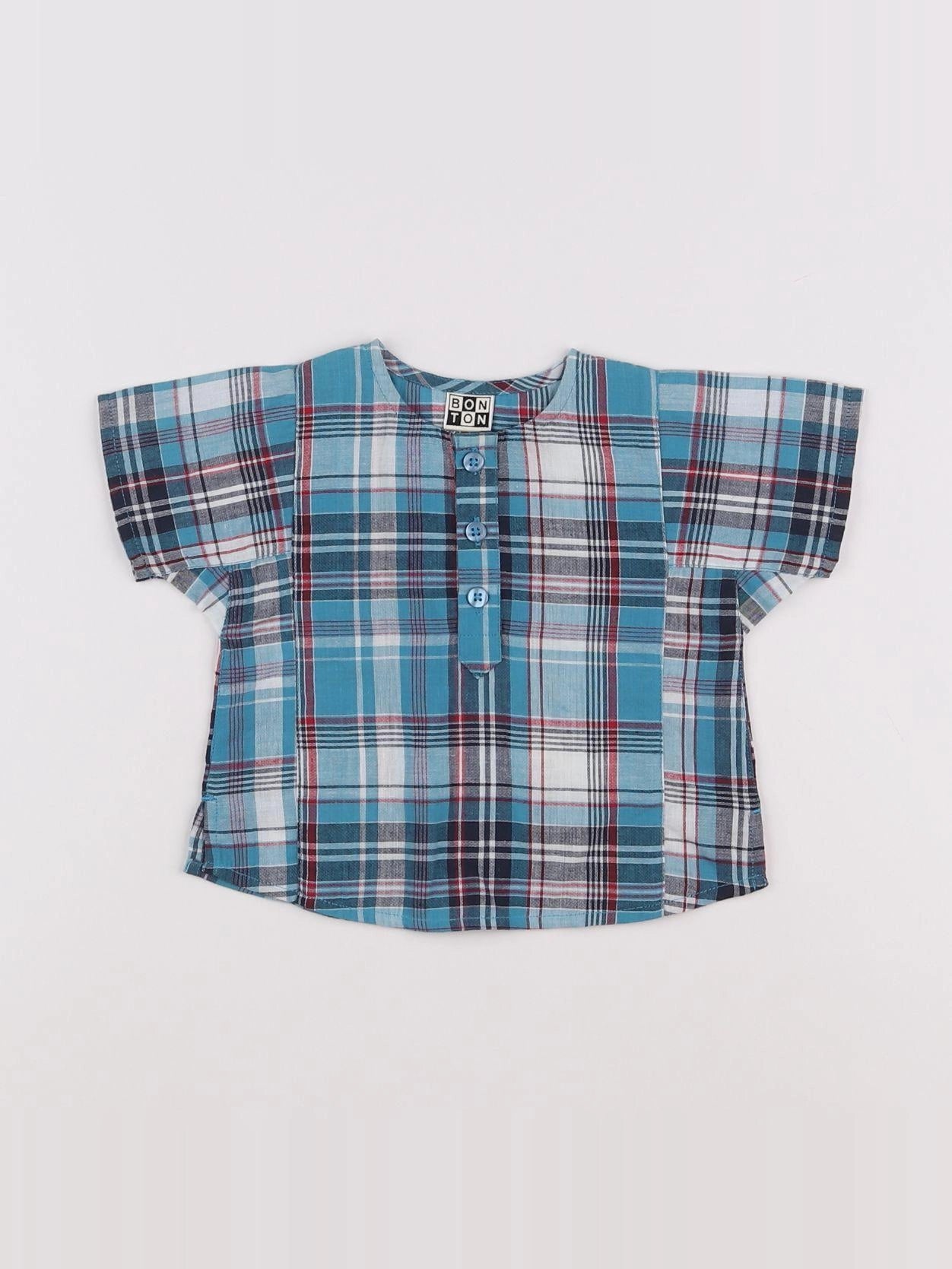 Bonton - chemise bleu - 6 mois