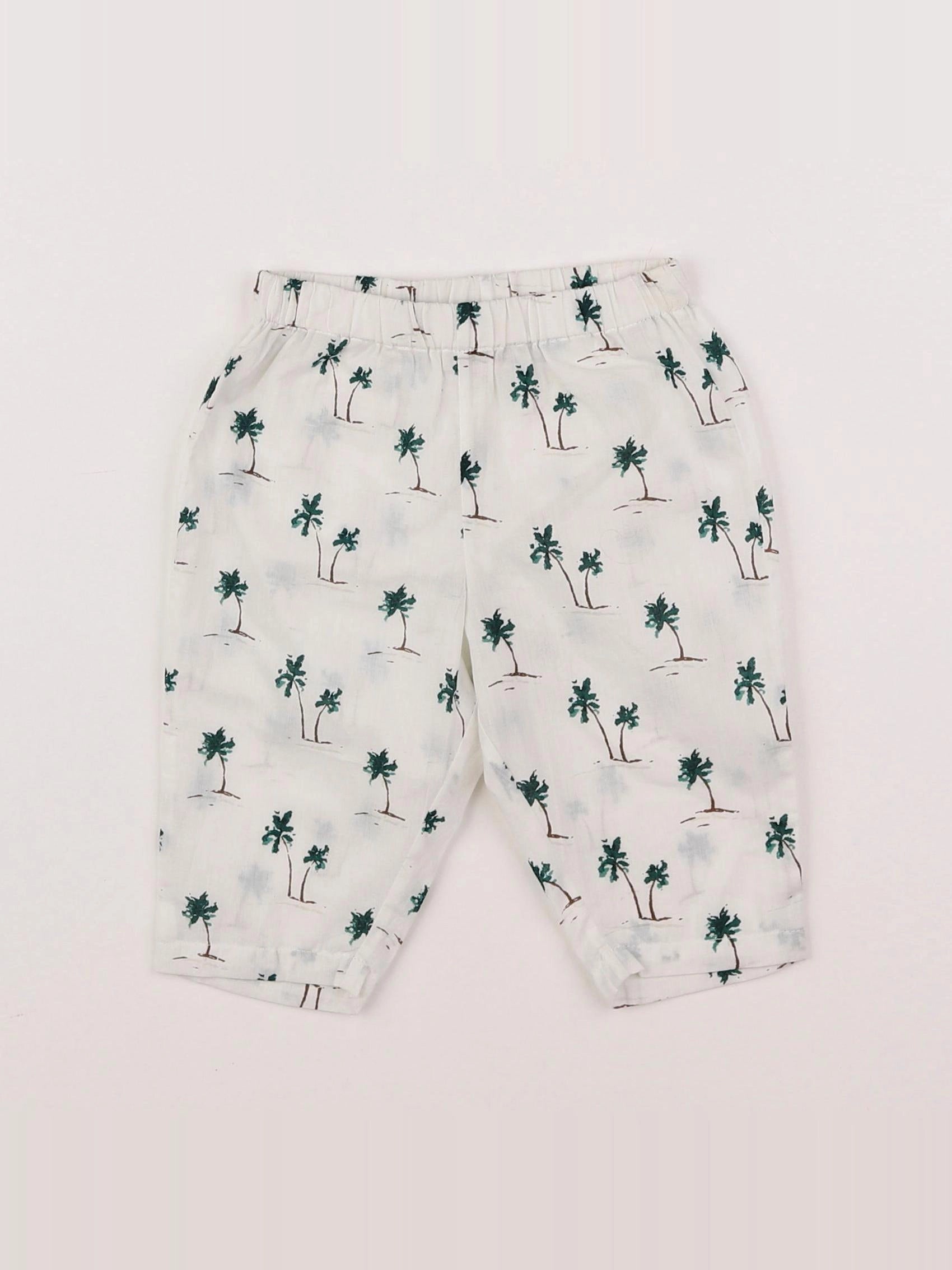 Bonton - pantalon blanc - 6 mois