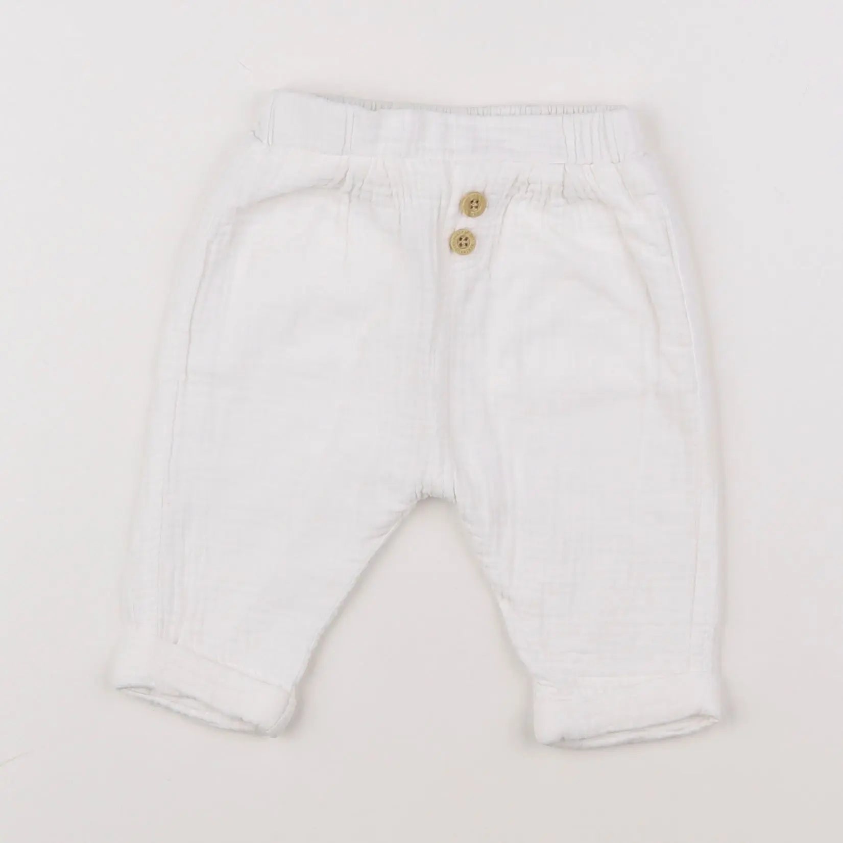 Vertbaudet - pantalon blanc - 6 mois