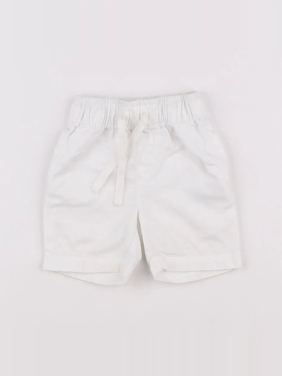 Petit Bateau - short blanc - 12 mois