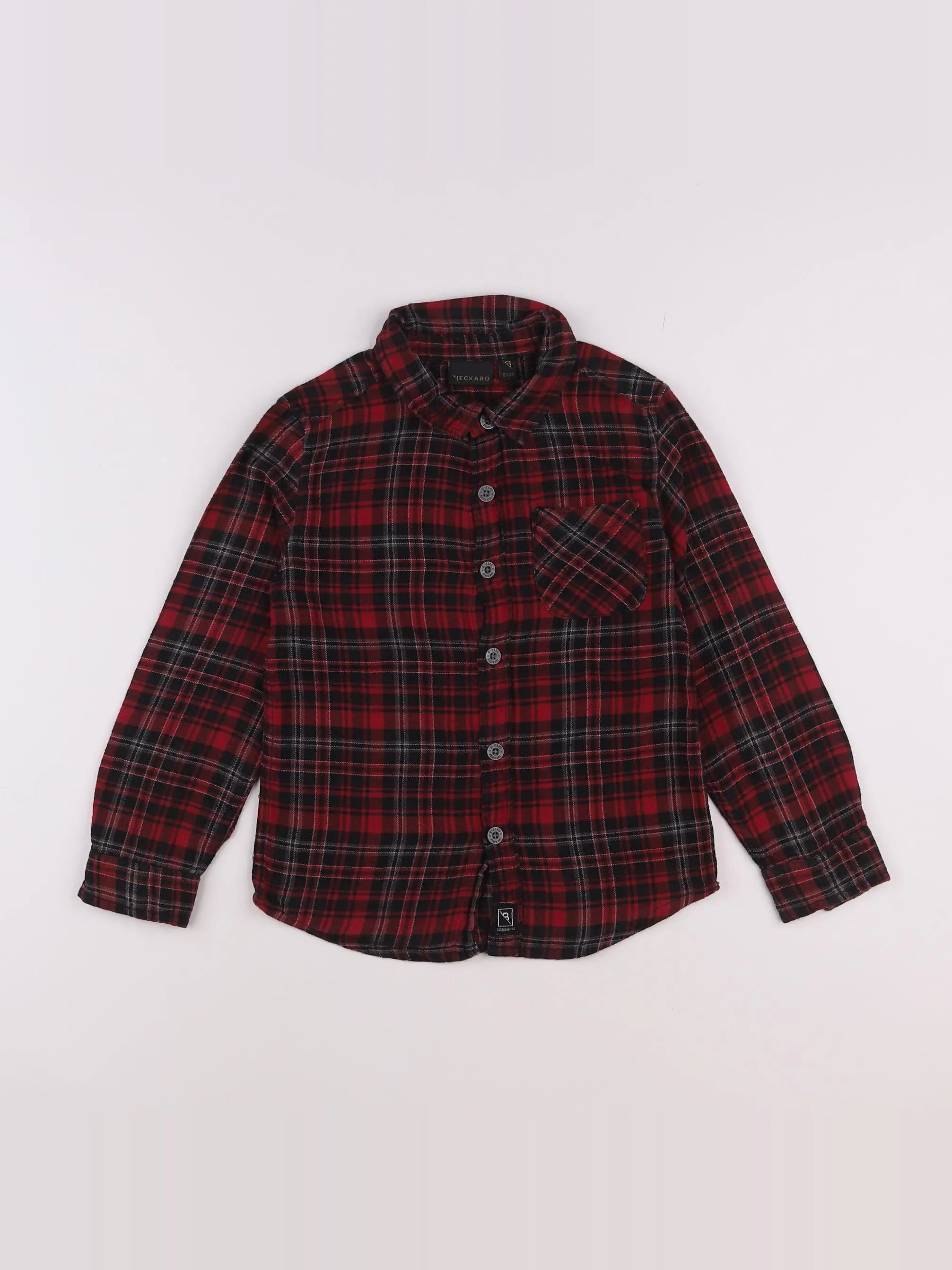 Beckaro - chemise noir, rouge - 8 ans