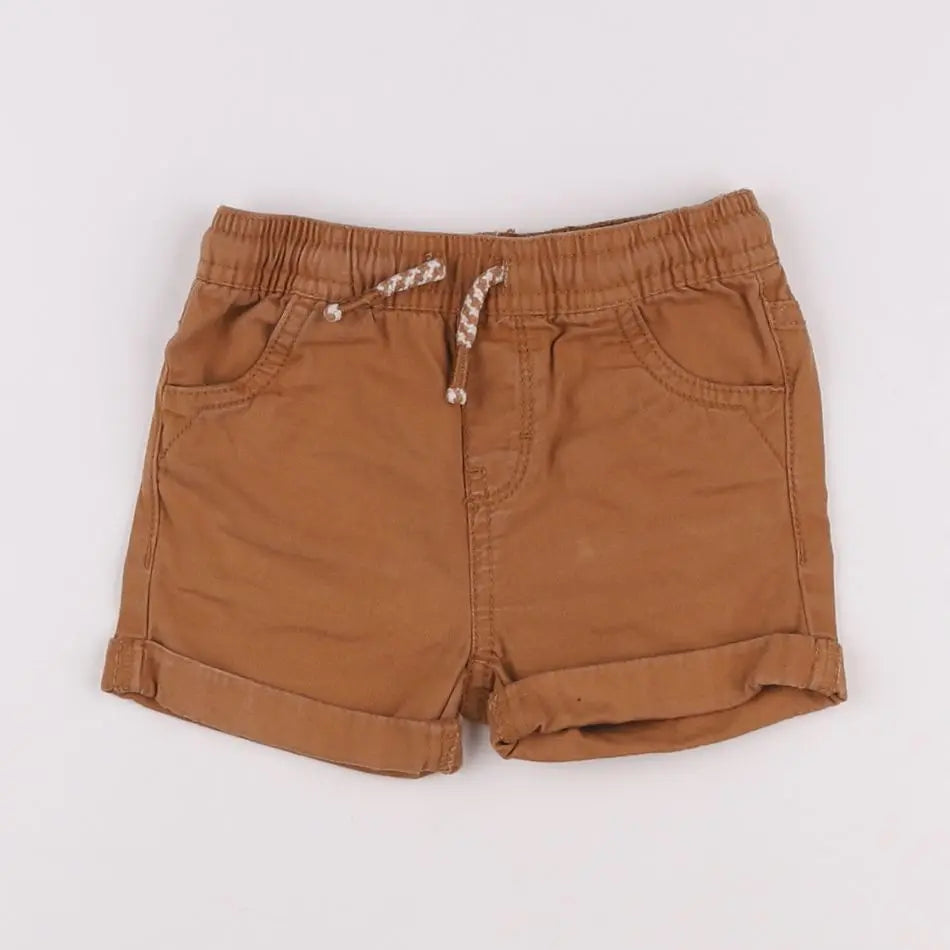 Vertbaudet - short marron - 12 mois
