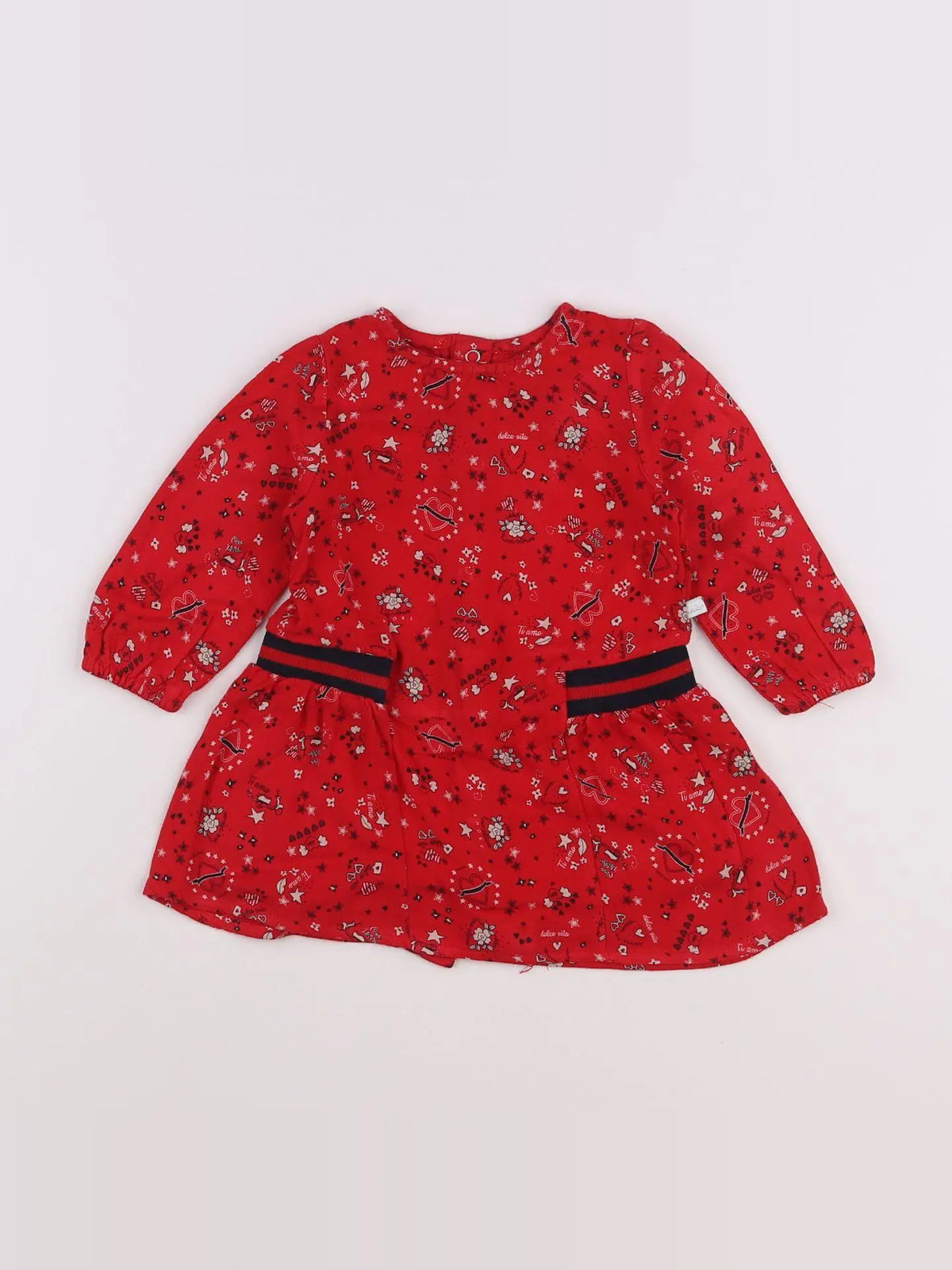 IKKS - robe rouge - 12 mois