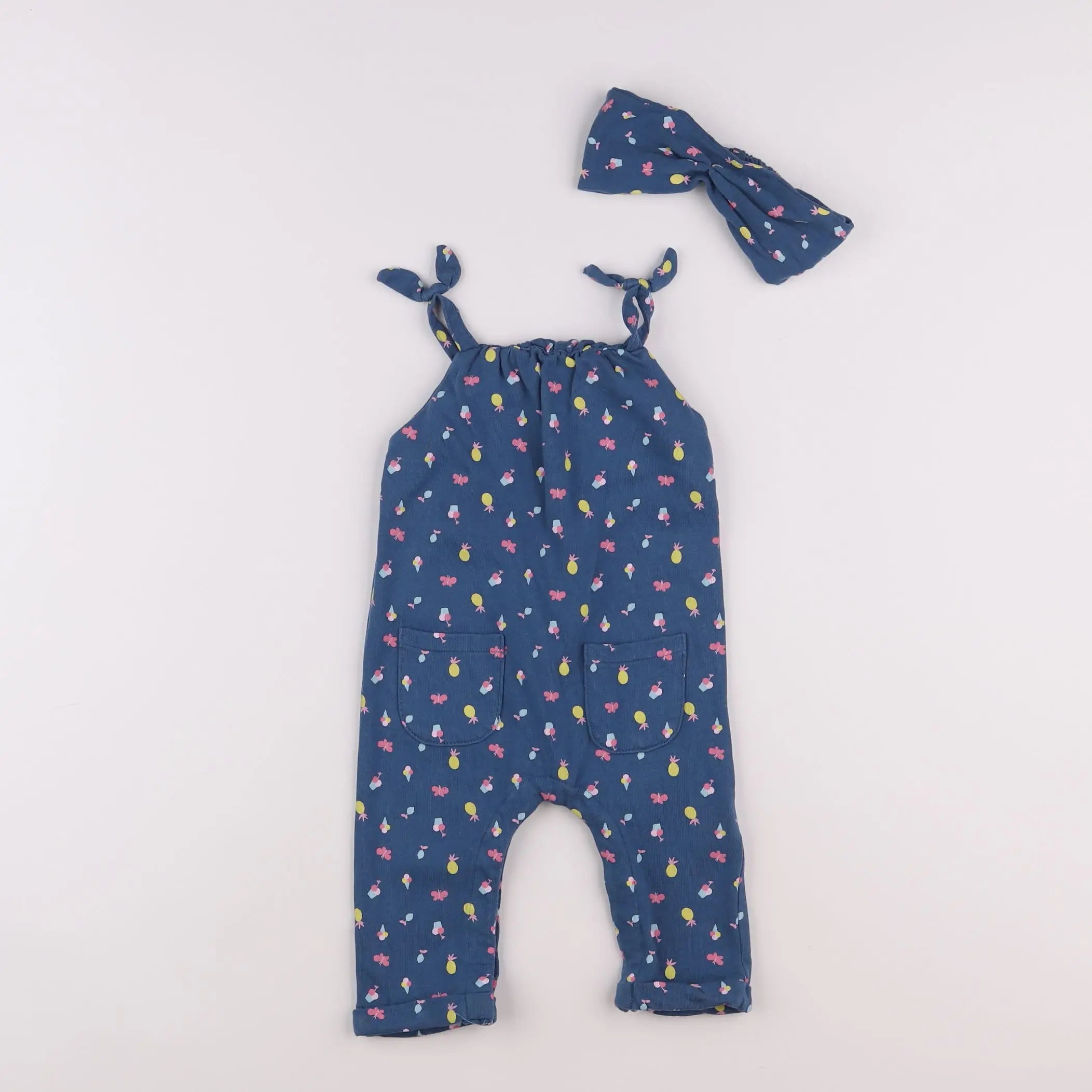 Vertbaudet - combinaison bleu - 9 mois