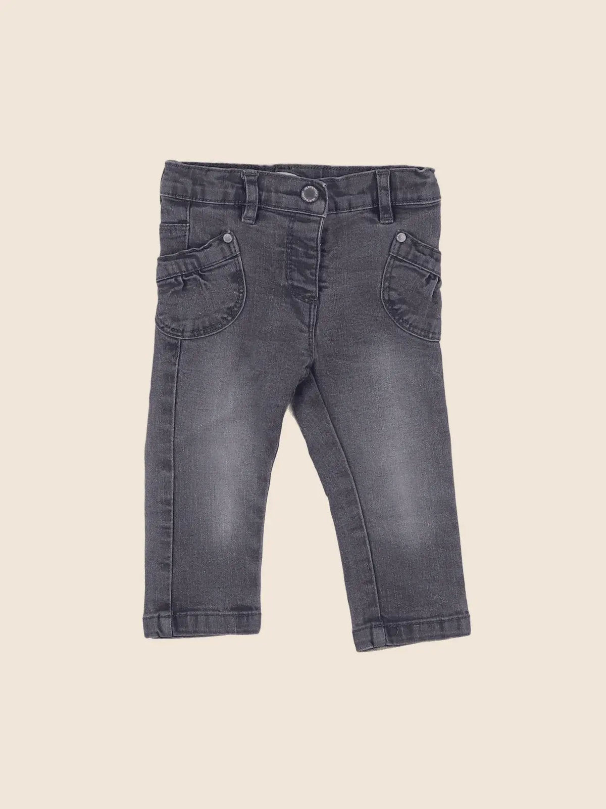 Vertbaudet - jean gris - 9 mois