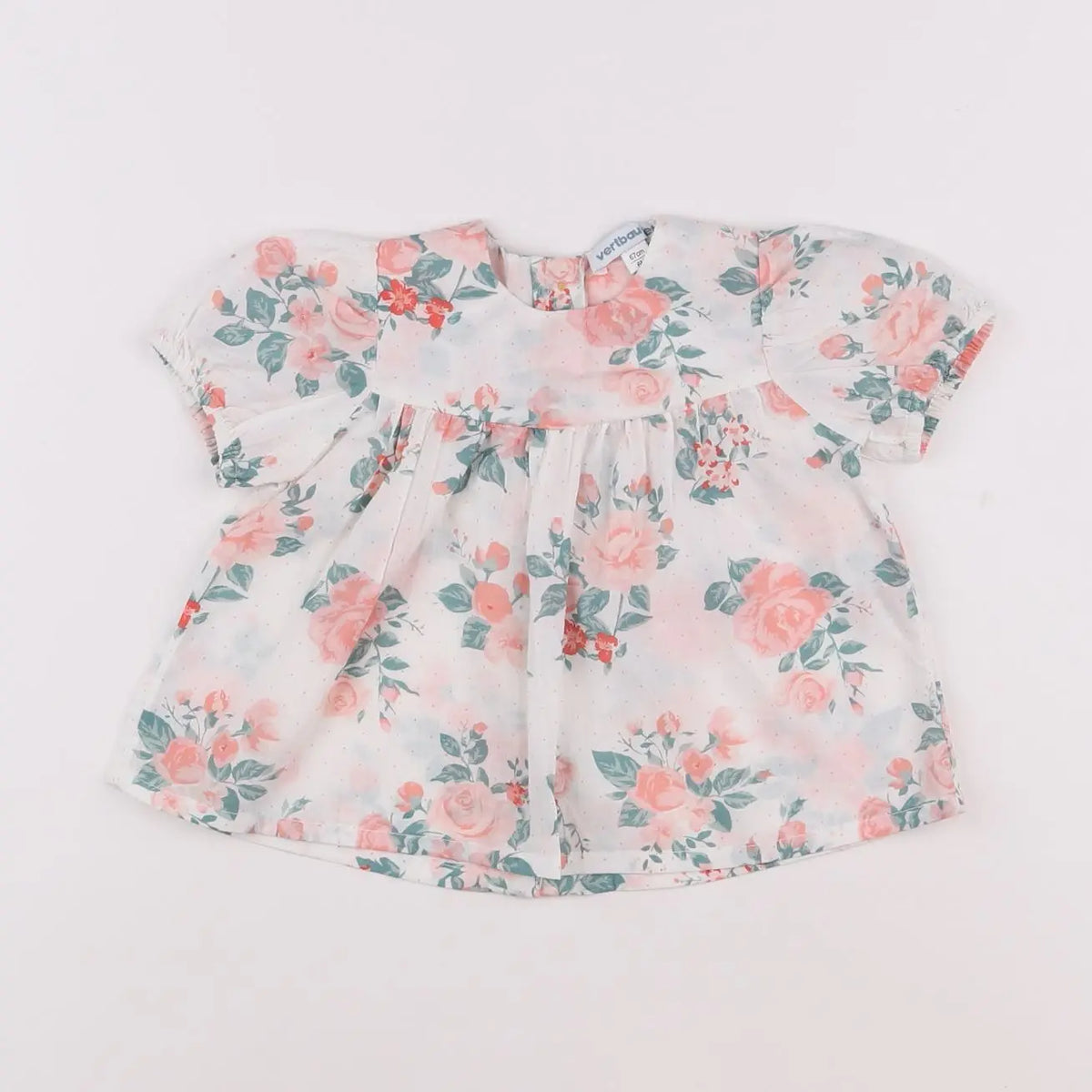 Vertbaudet - blouse blanc - 6 mois