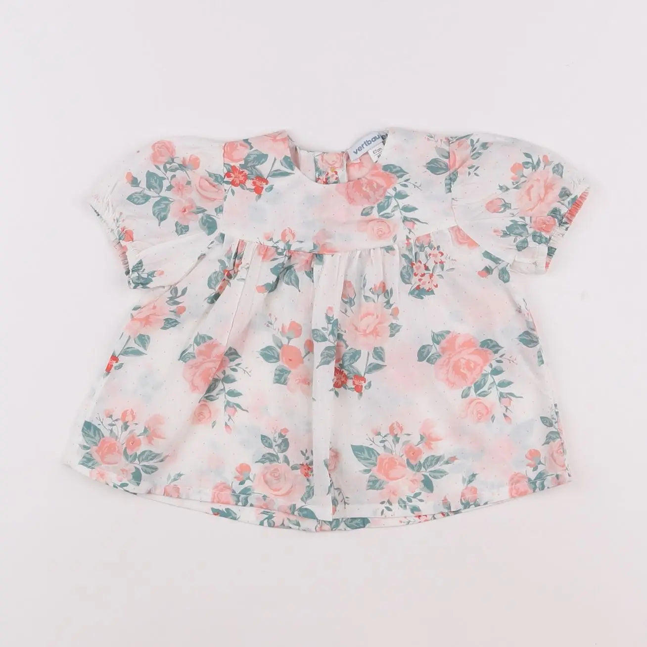 Vertbaudet - blouse blanc - 6 mois