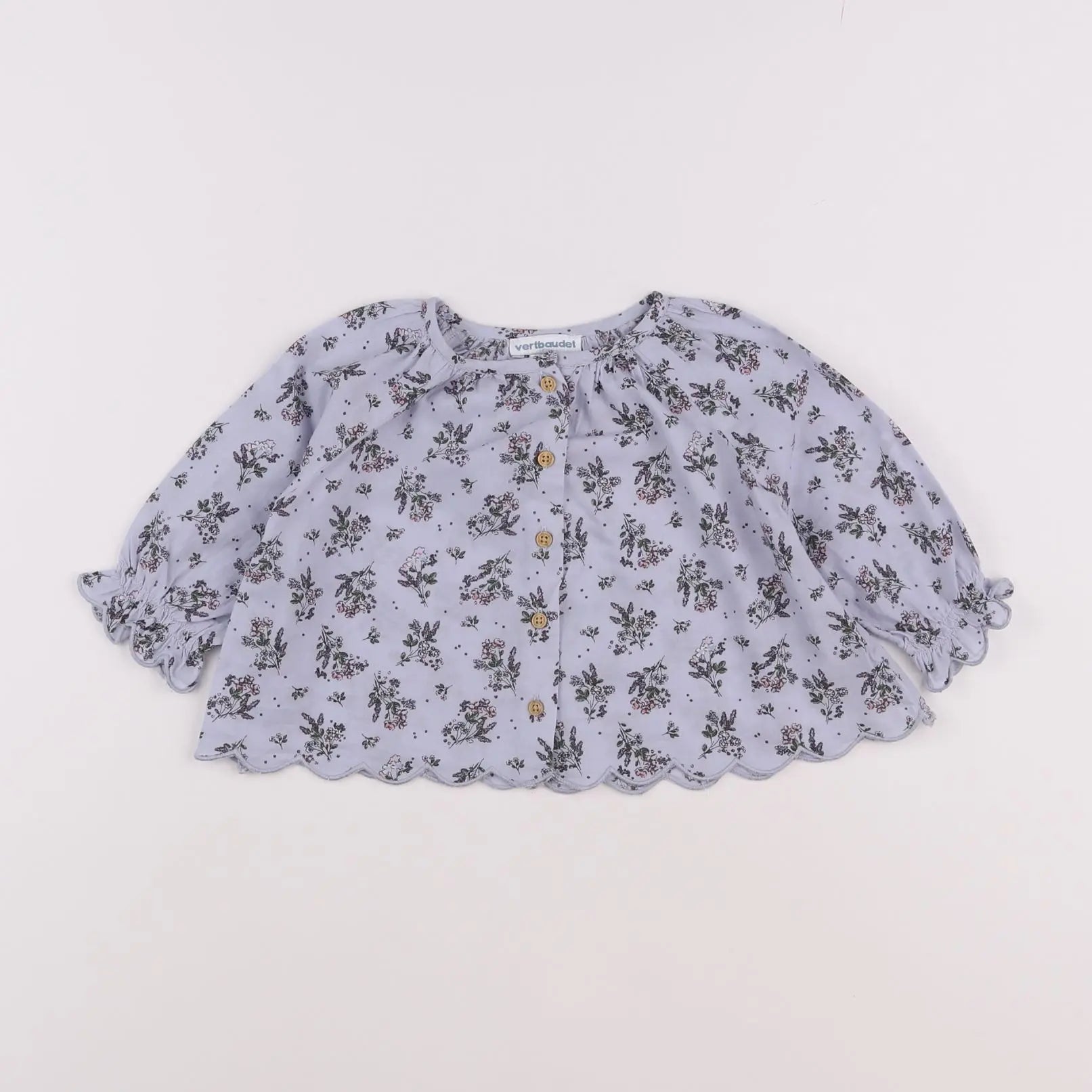 Vertbaudet - blouse bleu - 6 mois