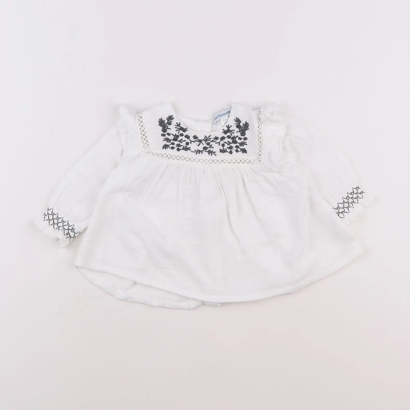 Vertbaudet - blouse blanc - 6 mois