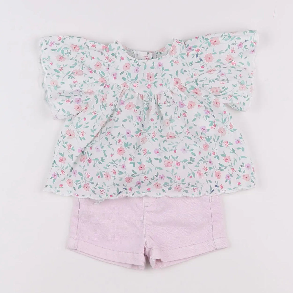 Vertbaudet - ensemble rose - 3 mois