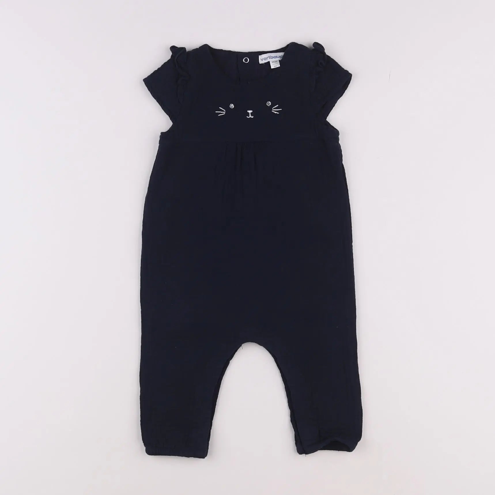 Vertbaudet - combinaison bleu - 6 mois
