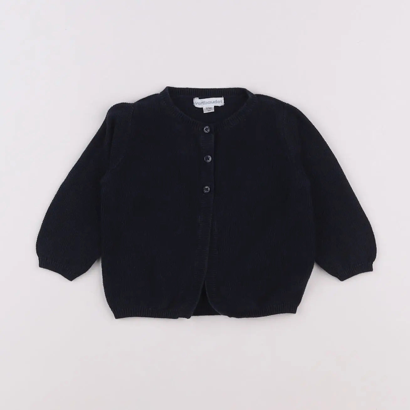 Vertbaudet - gilet bleu - 6 mois