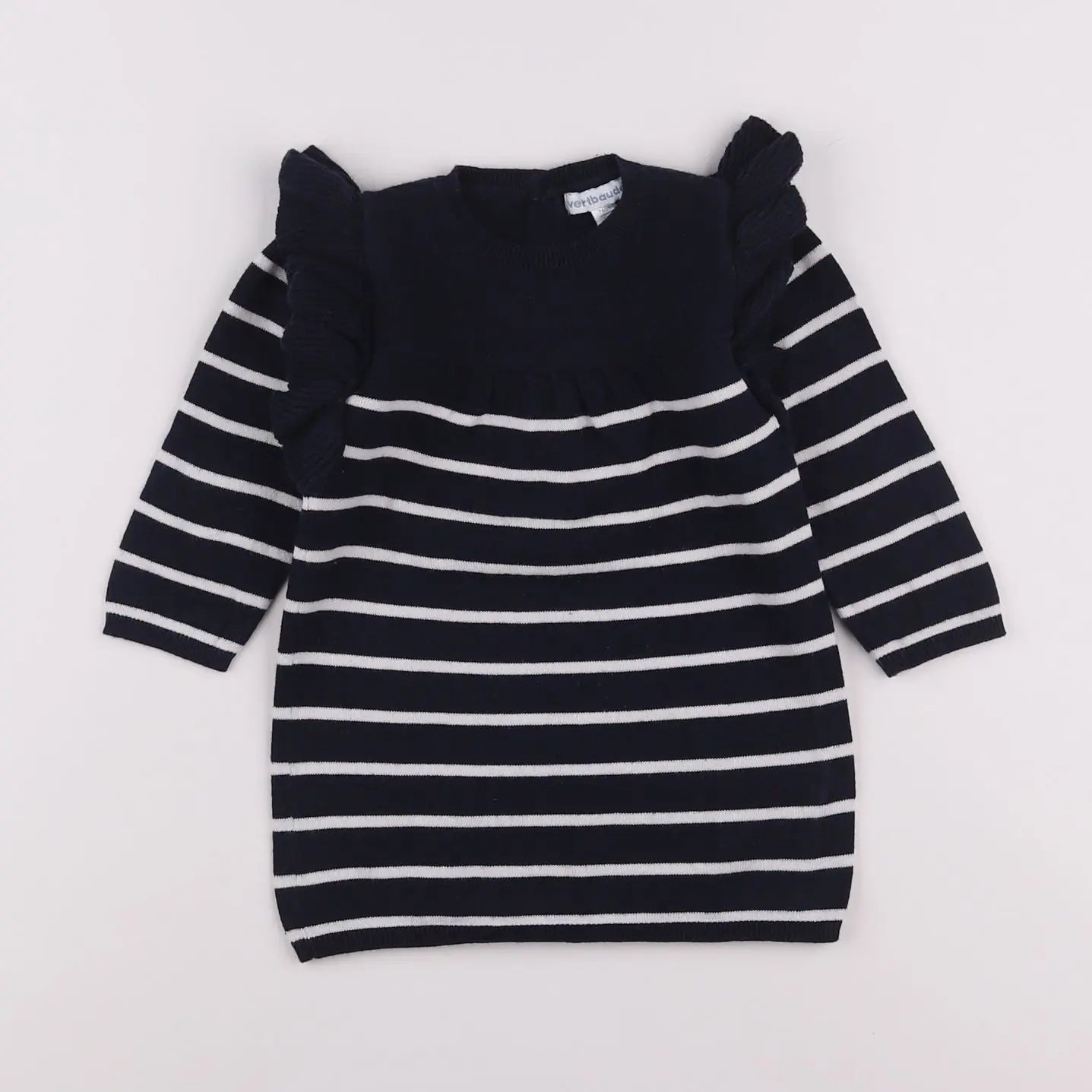 Vertbaudet - robe bleu - 12 mois