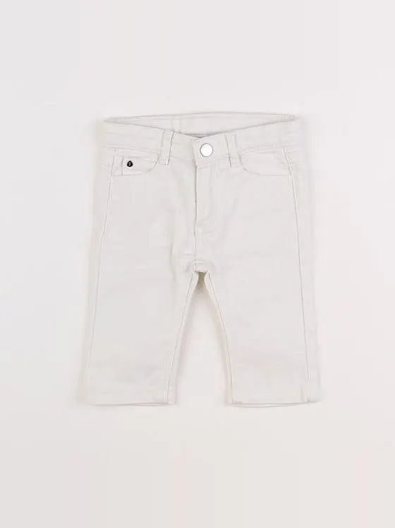 Jacadi - jean blanc - 6 mois