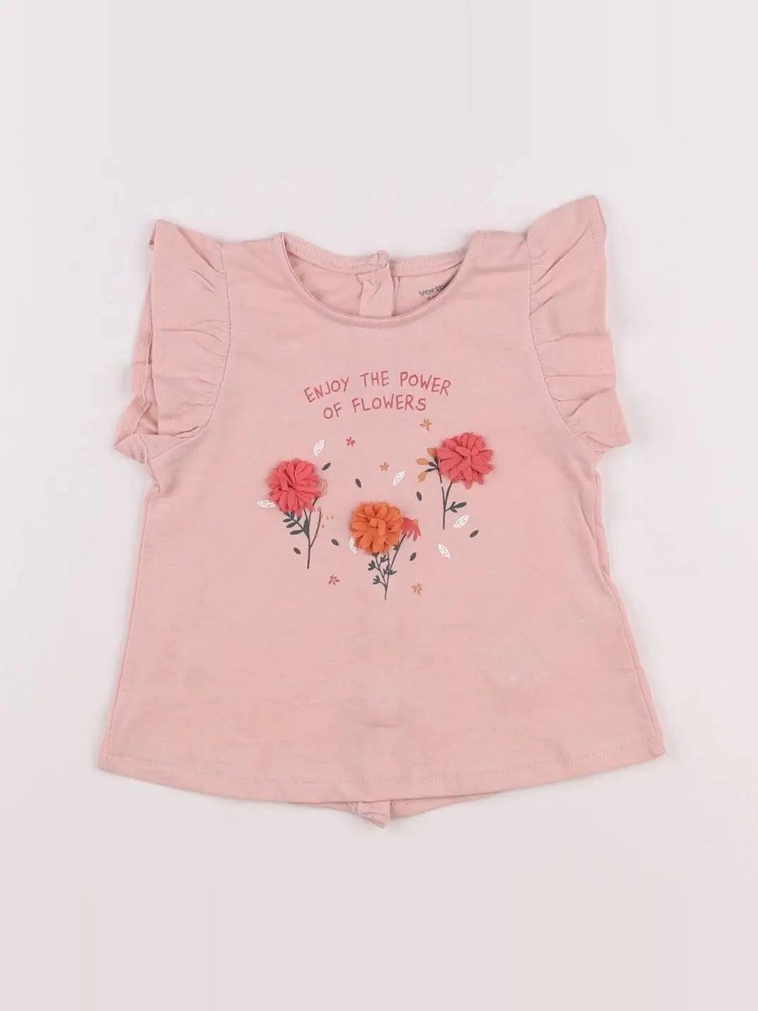 Vertbaudet - tee-shirt rose - 6 mois
