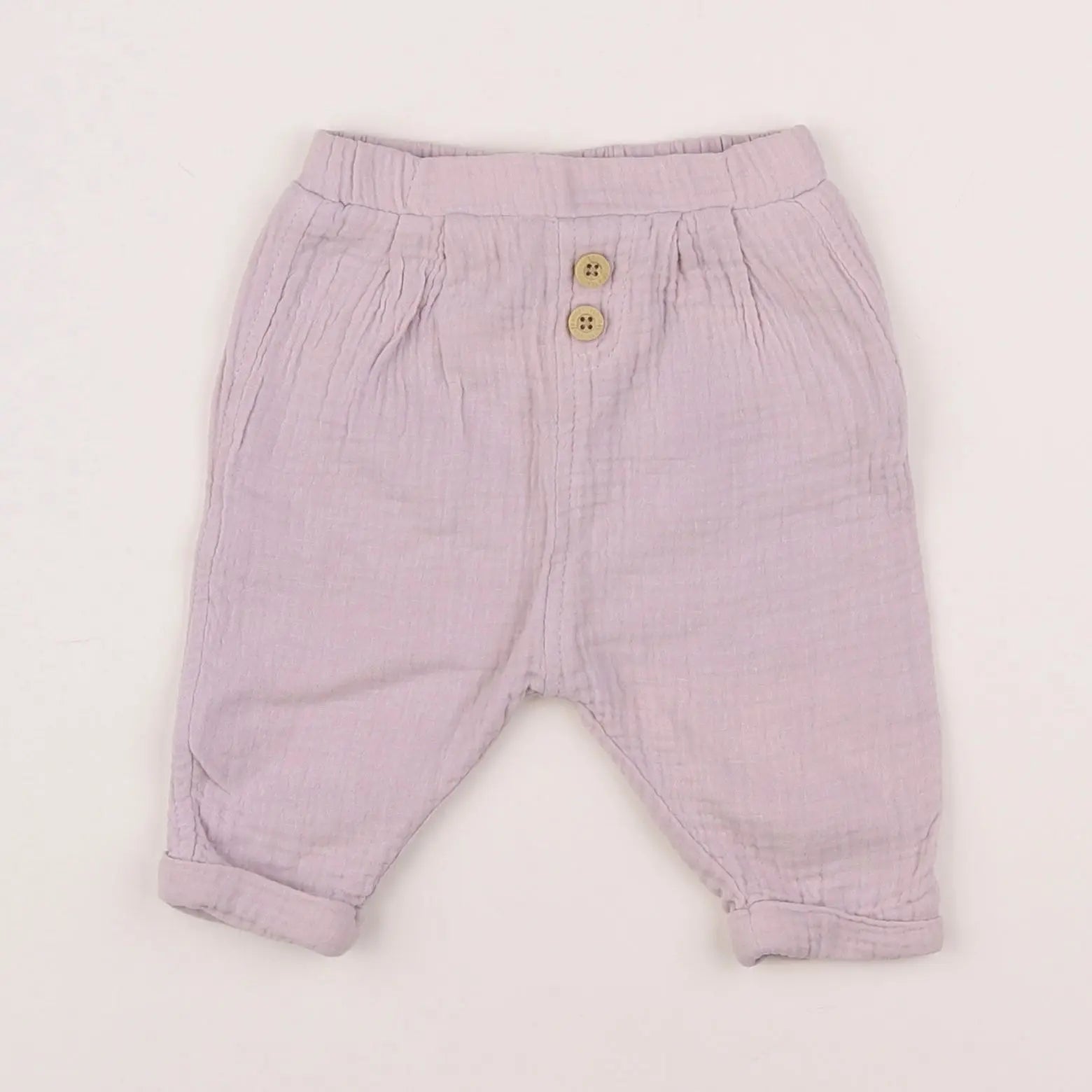 Vertbaudet - pantalon doublé violet - 3 mois